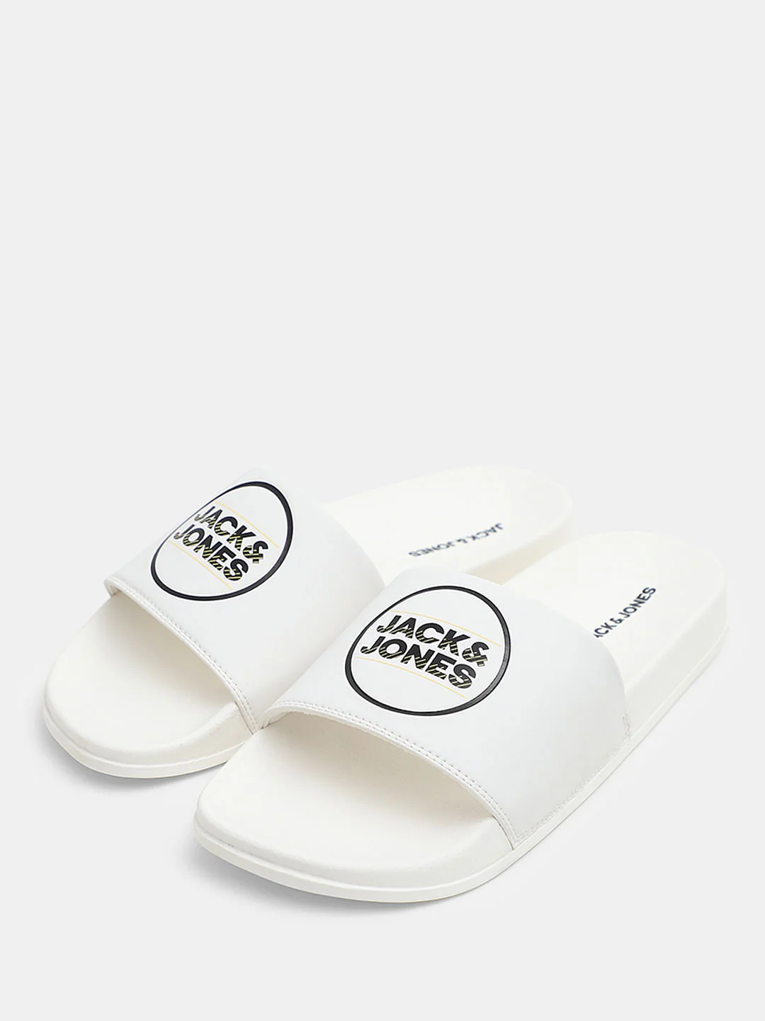 White Logo Print Sliders - Image 6