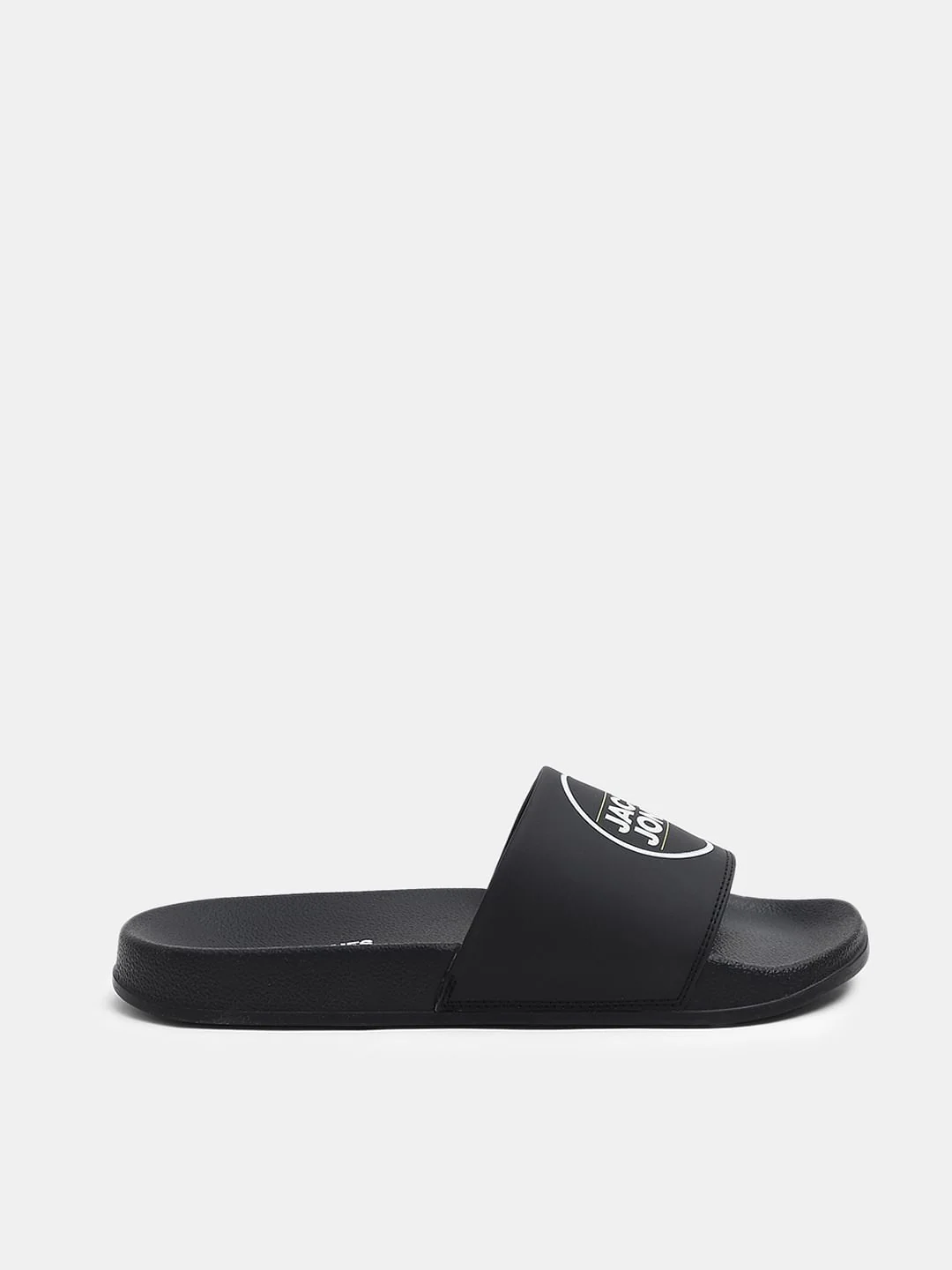 Black Logo Print Pool Sliders - Image 2