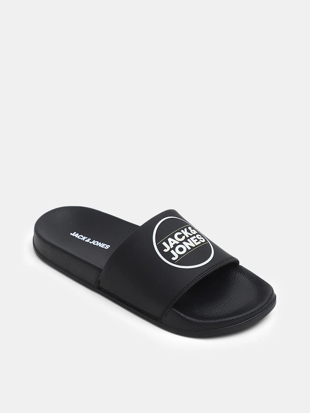 Black Logo Print Pool Sliders - Image 4