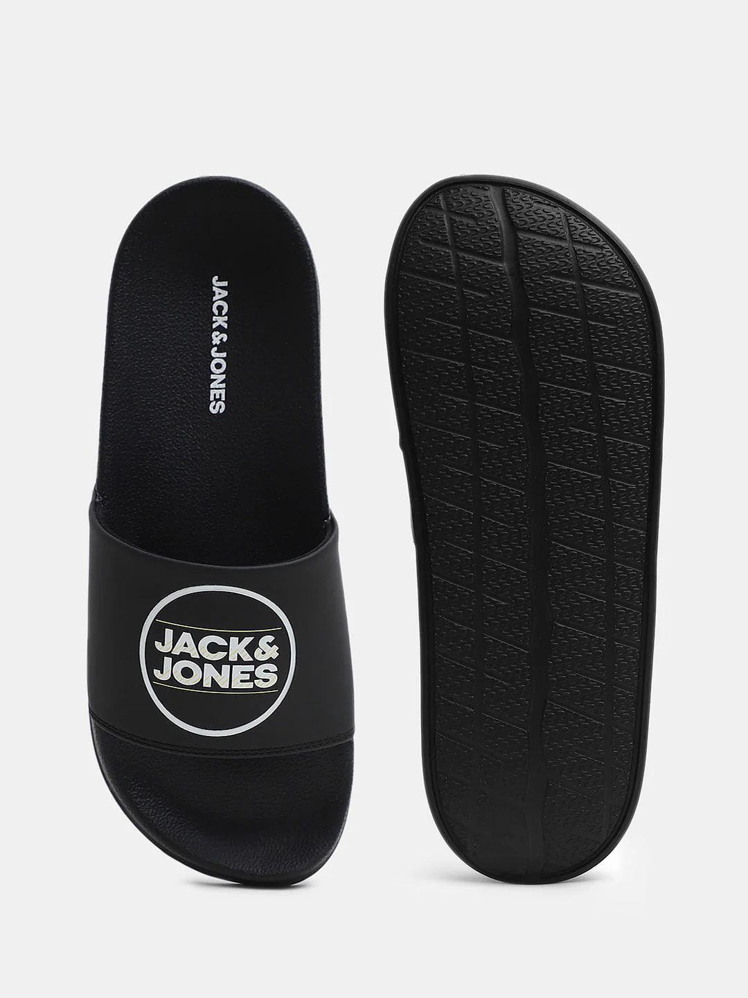 Black Logo Print Pool Sliders - Image 5