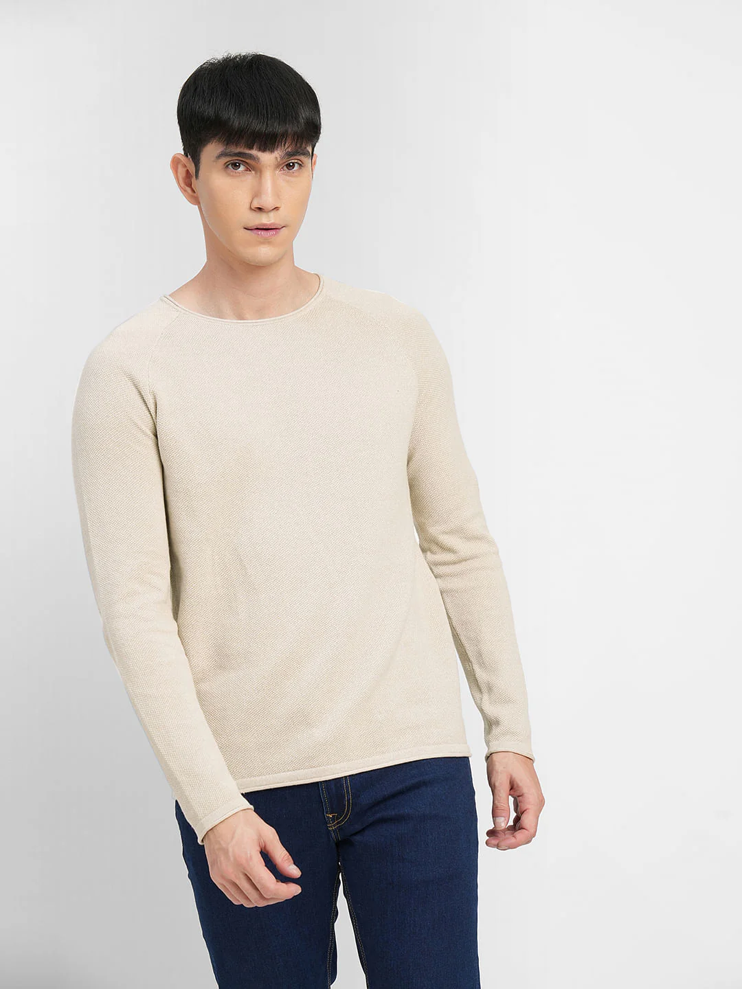 Beige Striped Pullover - Image 2