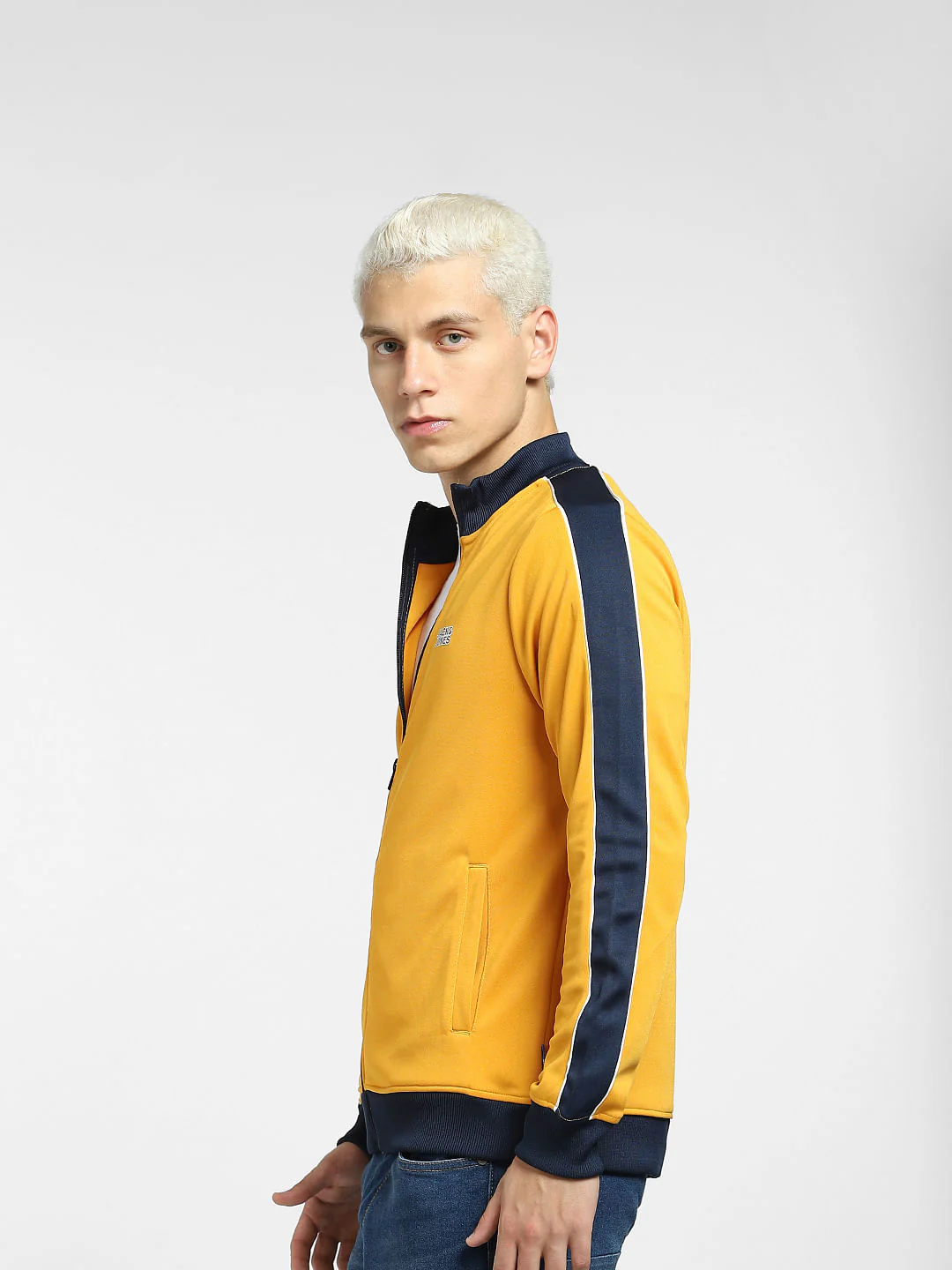 Yellow Contrast Tipping Track Jacket - Image 3