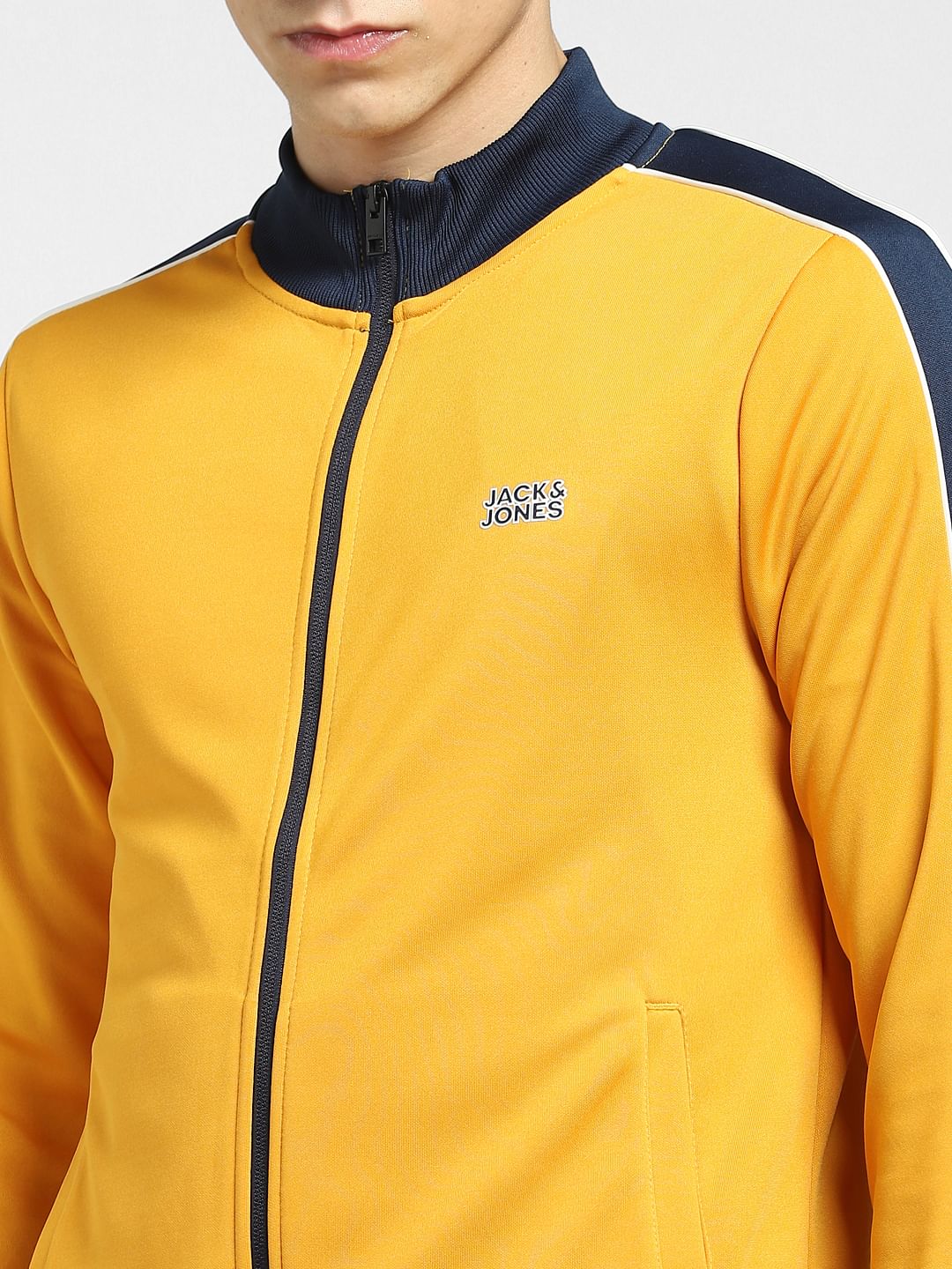 Yellow Contrast Tipping Track Jacket - Image 5