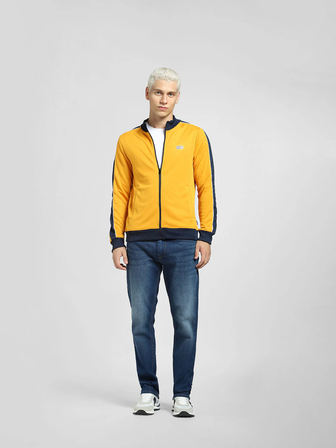 Yellow Contrast Tipping Track Jacket - Image 6