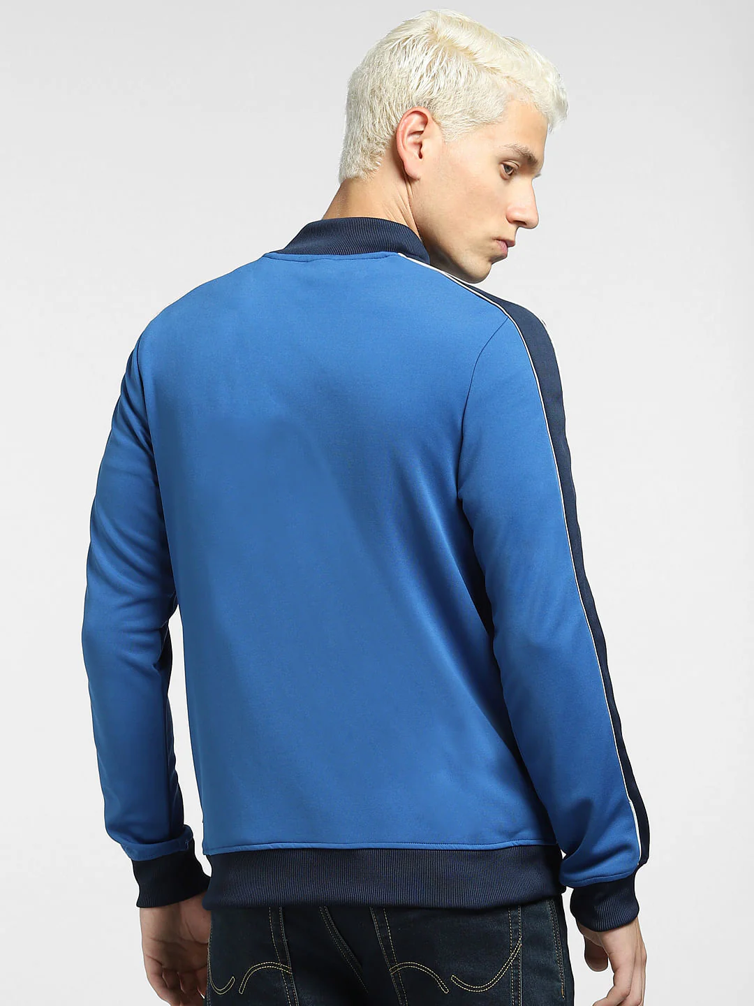 Blue Contrast Tipping Track Jacket - Image 4