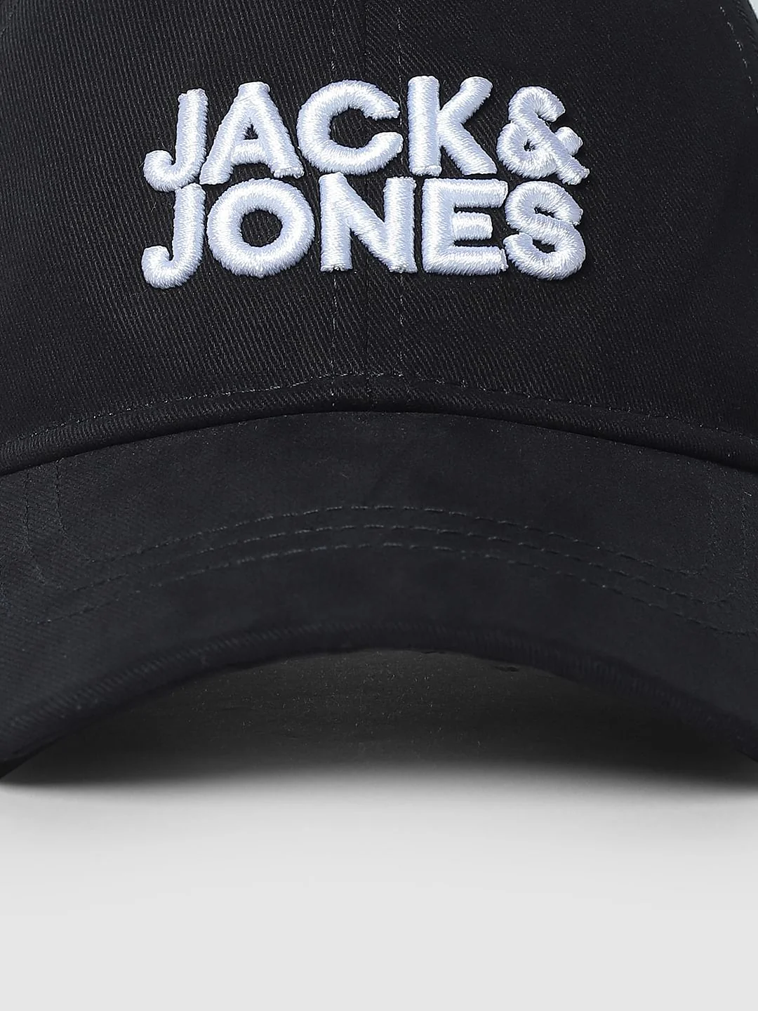 Boys Black Logo Print Baseball Cap - Image 6