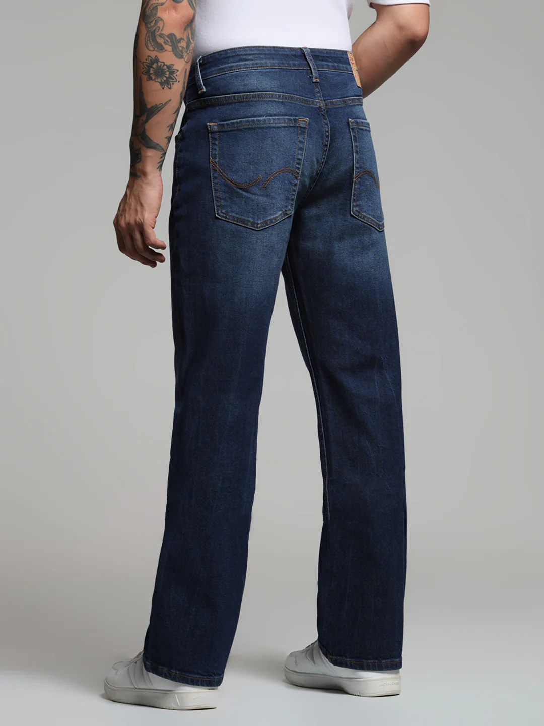 Dark Blue High Rise Bootcut Jeans - Image 3