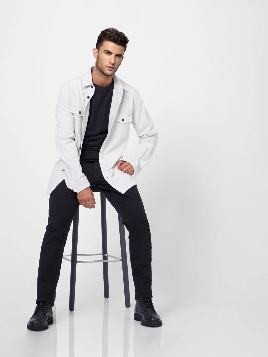 Black Low Rise Glenn Slim Fit Jeans