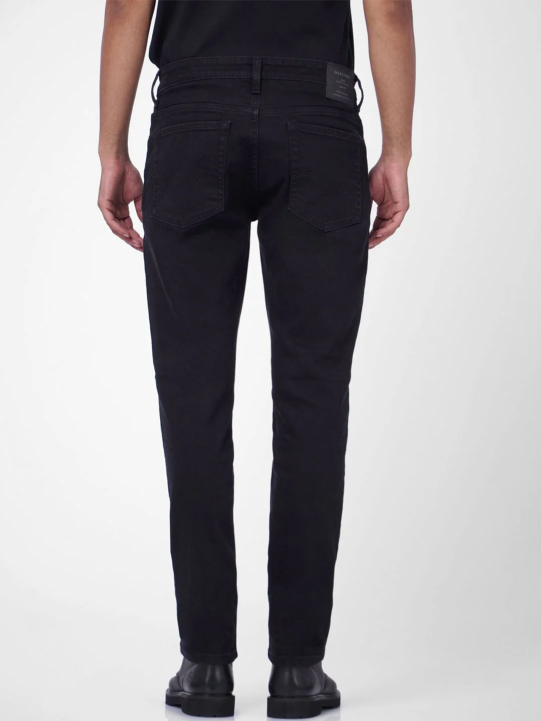 Black Low Rise Glenn Slim Fit Jeans - Image 4