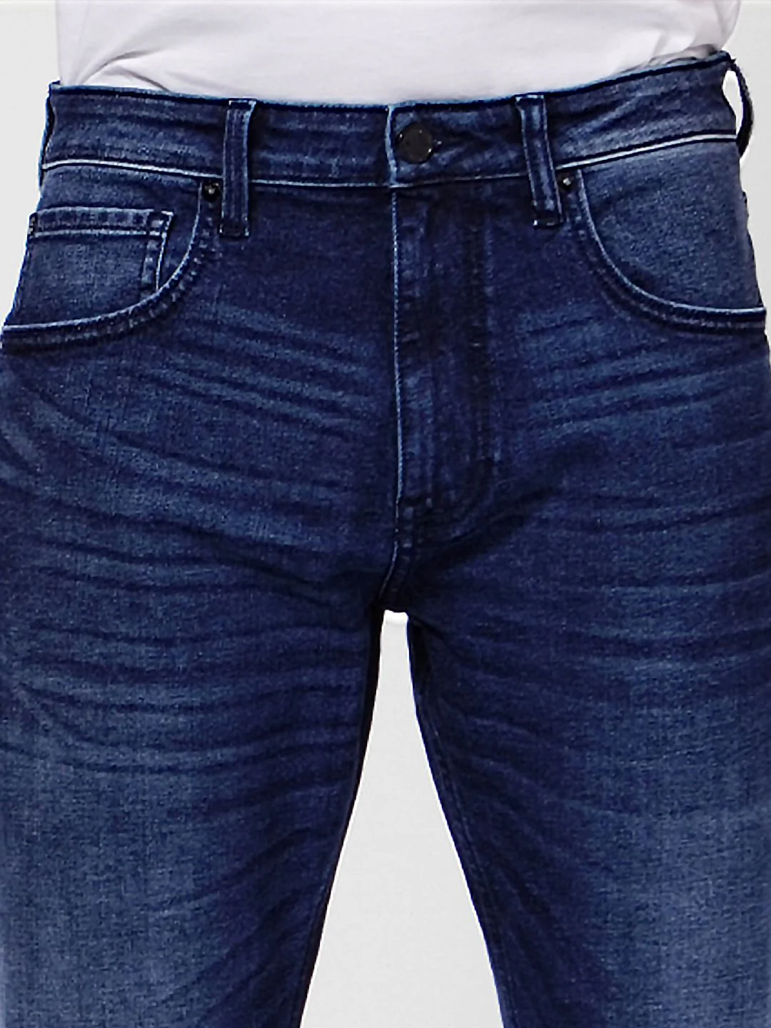 Dark Blue High Rise Bootcut Jeans - Image 5