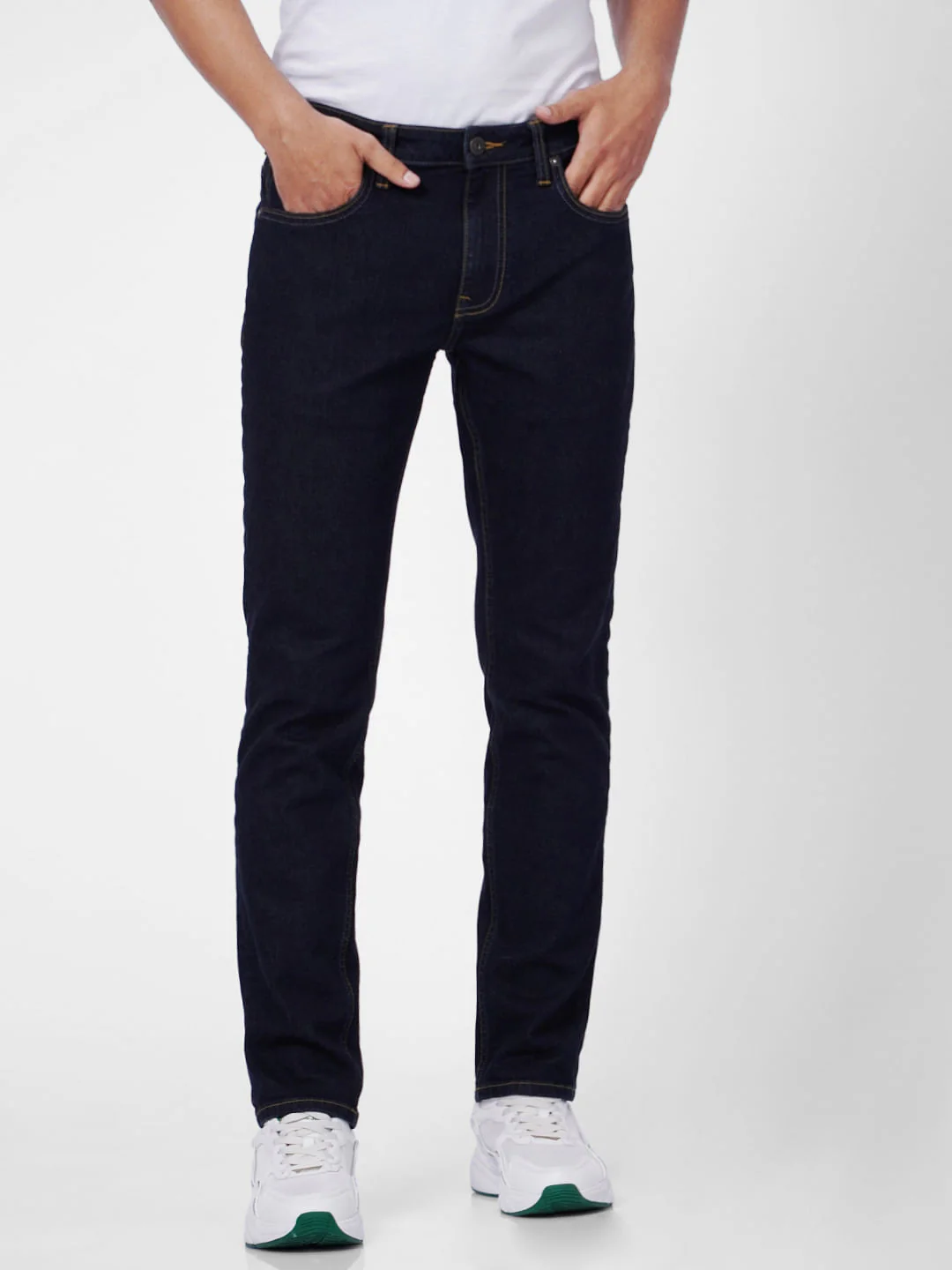 Dark Blue Low Rise Ben Skinny Jeans - Image 2