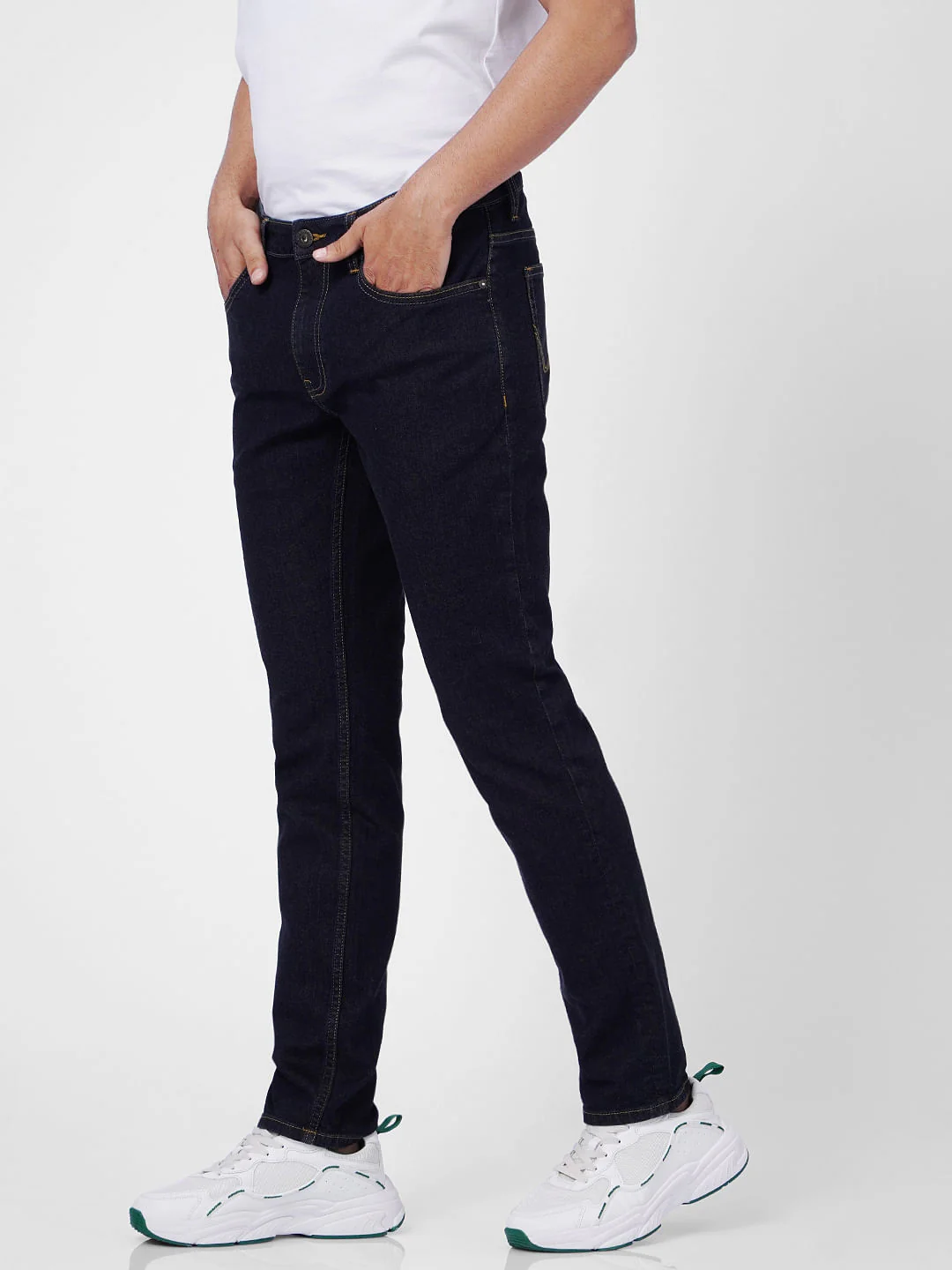 Dark Blue Low Rise Ben Skinny Jeans - Image 3
