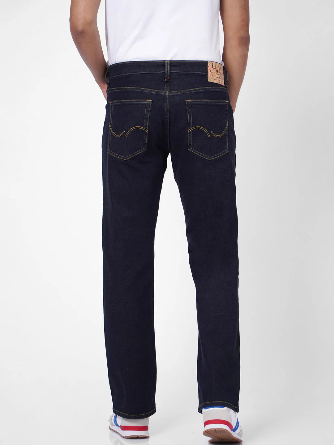 Dark Blue High Rise Bootcut Jeans - Image 4