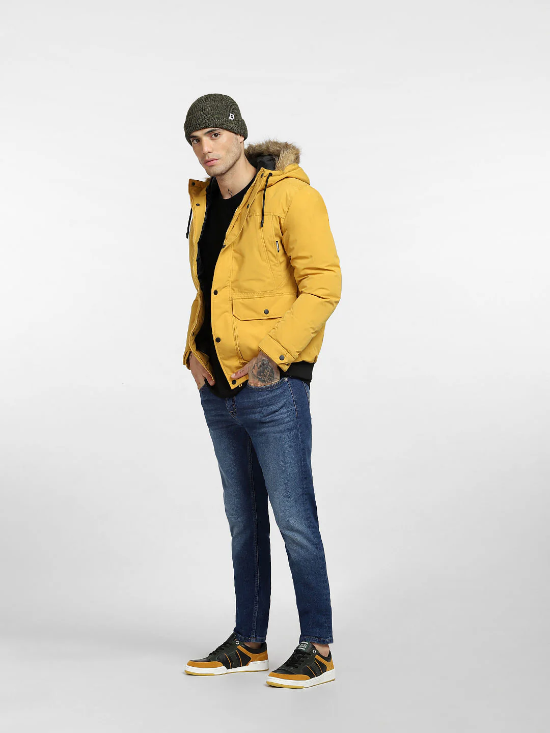 Dark Blue Low Rise Glenn Slim Jeans