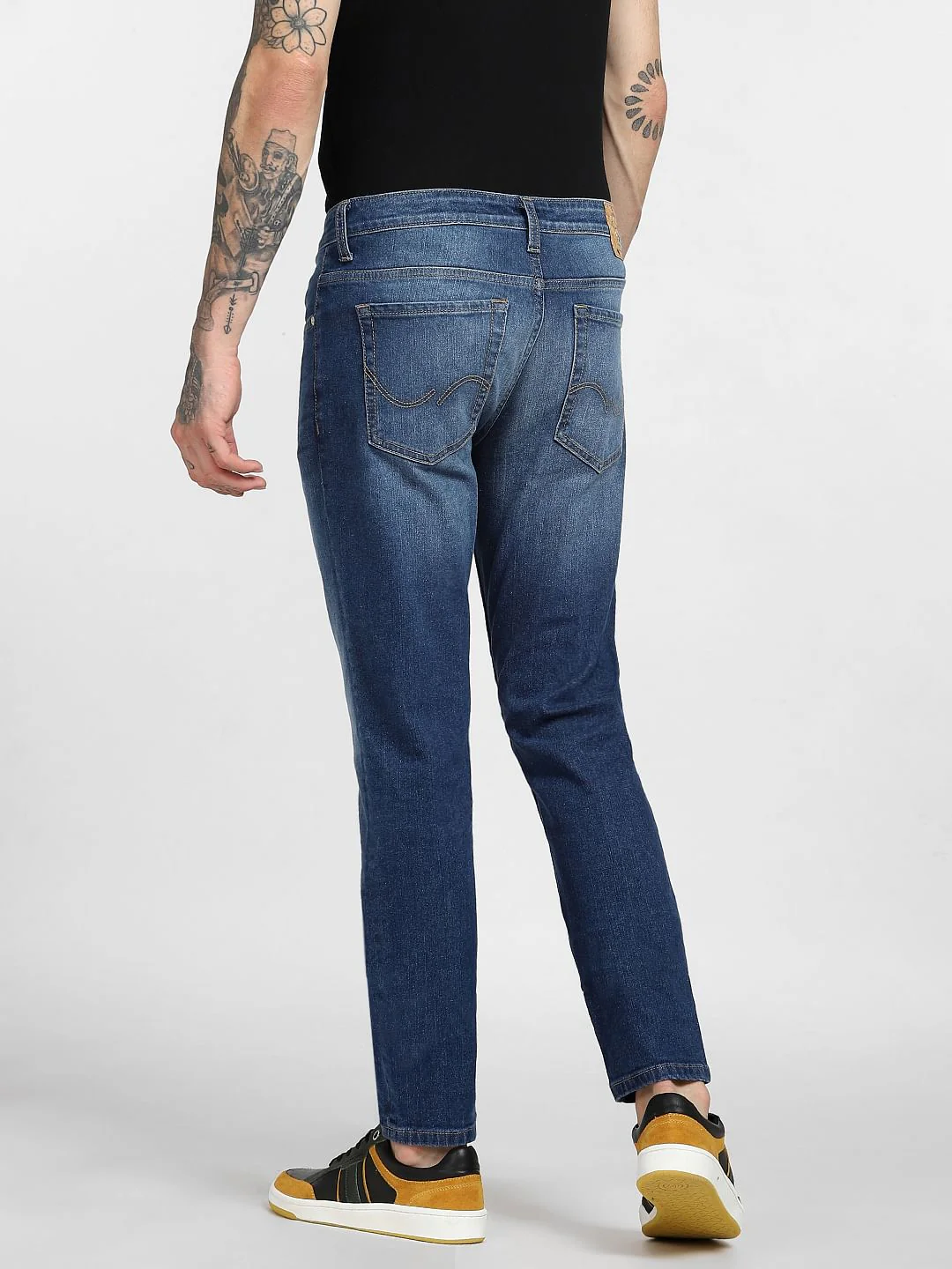Dark Blue Low Rise Glenn Slim Jeans - Image 4