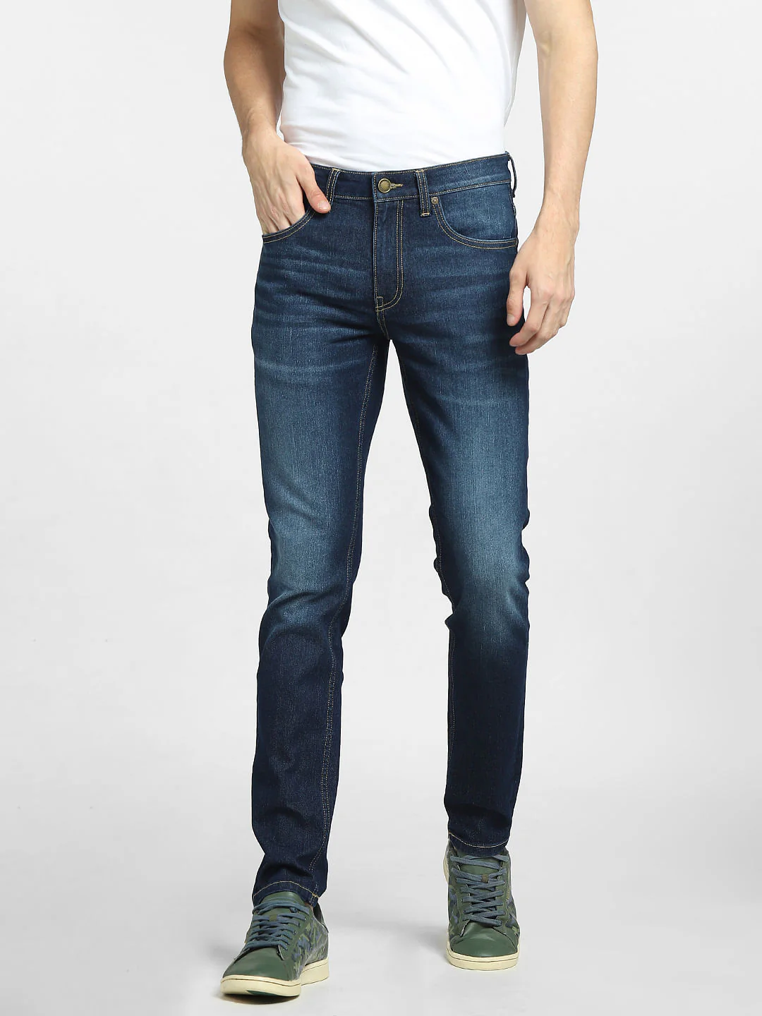 Dark Blue Low Rise Glenn Slim Fit Jeans - Image 2