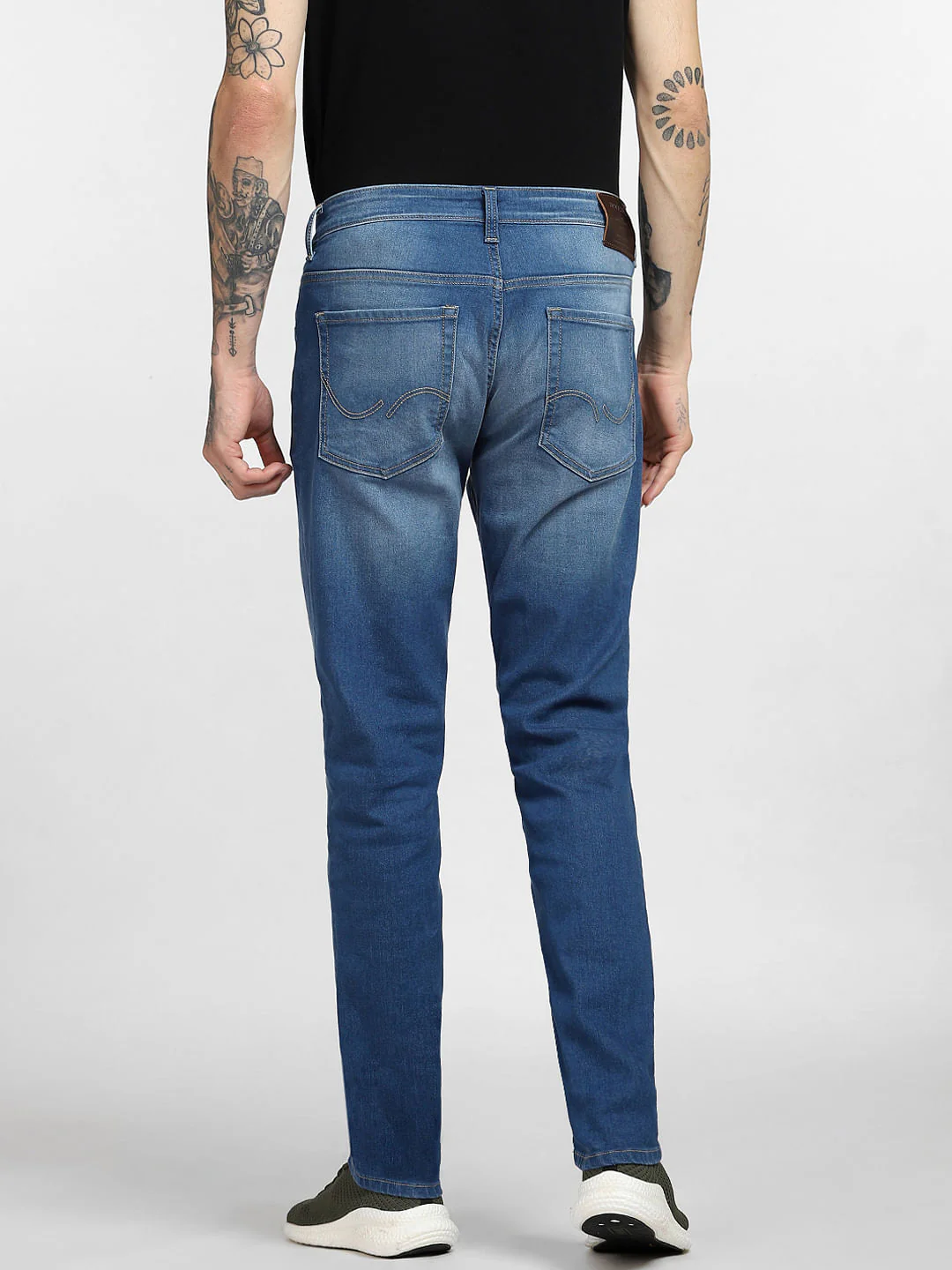 Blue Low Rise Washed Ben Skinny Jeans - Image 4