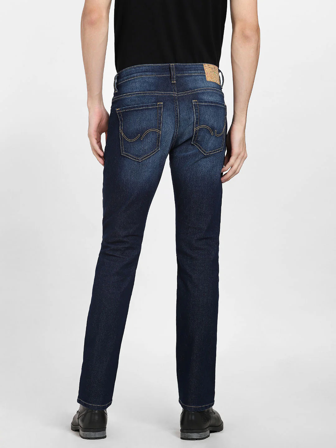 Dark Blue Mid Rise Clark Regular Jeans - Image 4