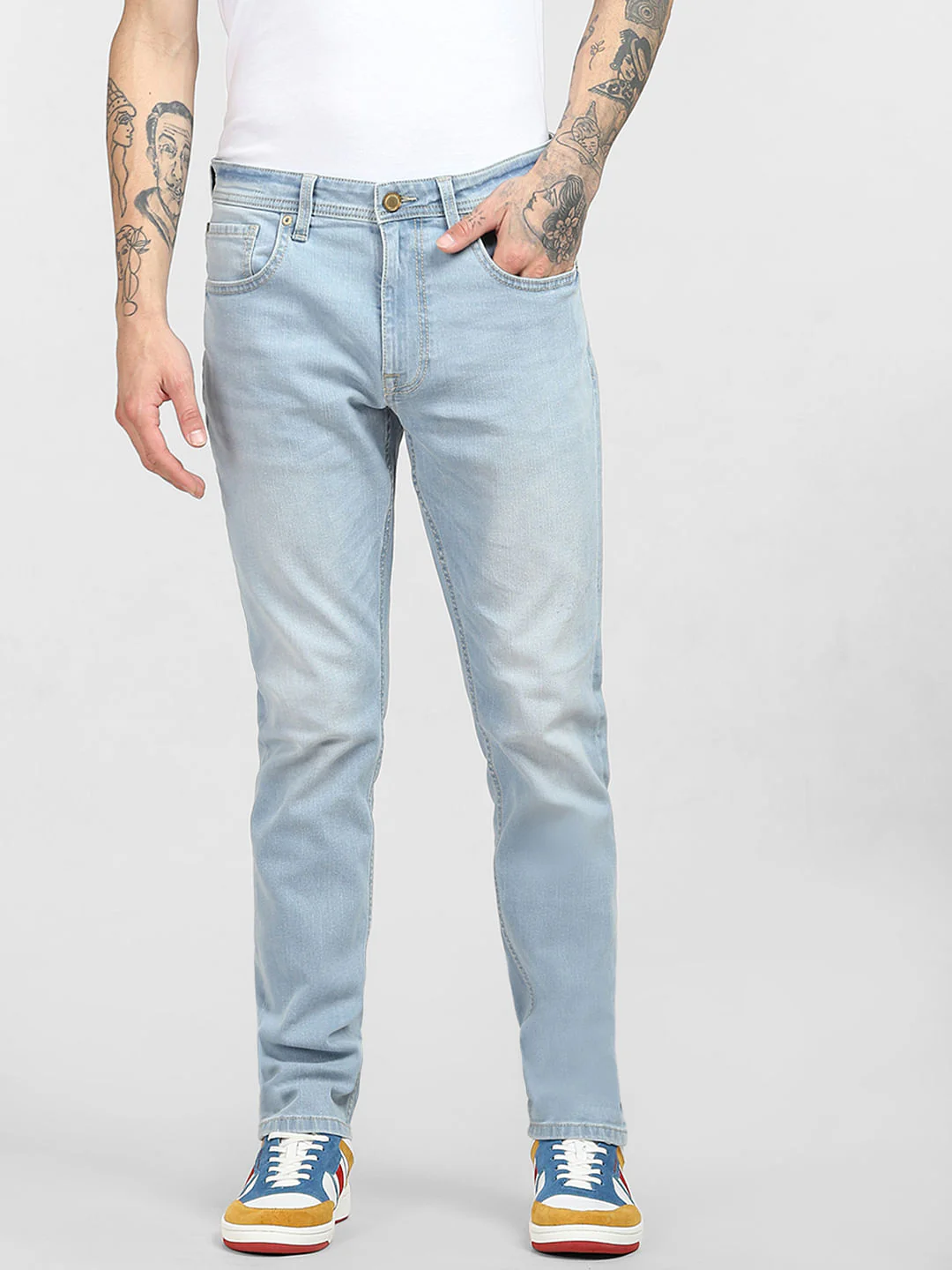 Light Blue Low Rise Ben Skinny Jeans - Image 2