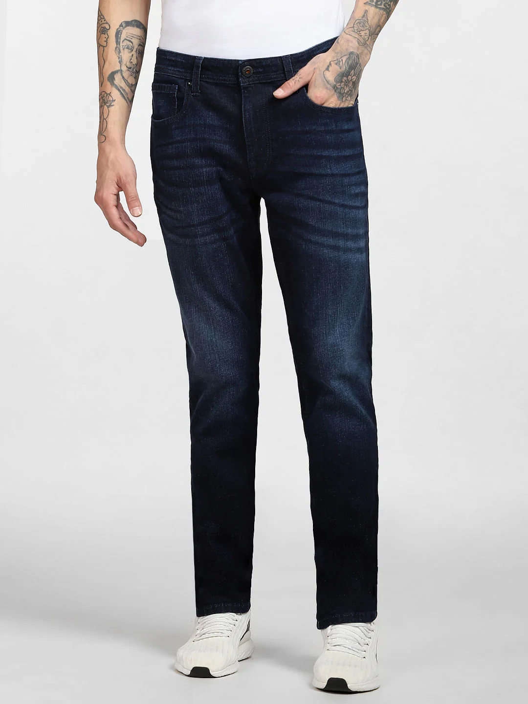 Dark Blue Low Rise Ben Skinny Jeans - Image 2