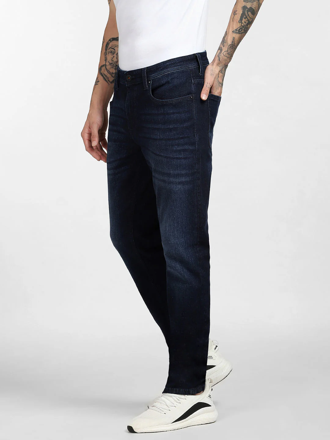 Dark Blue Low Rise Ben Skinny Jeans - Image 3