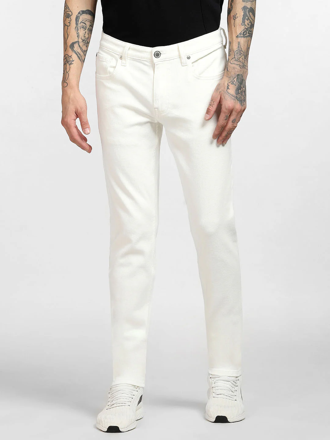 White Low Rise Ben Skinny Jeans - Image 2