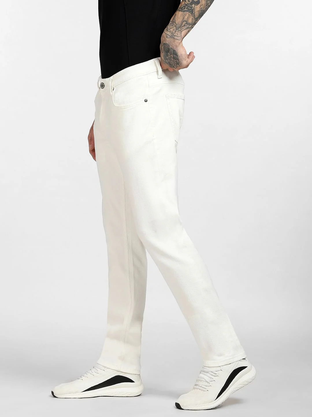 White Low Rise Ben Skinny Jeans - Image 3
