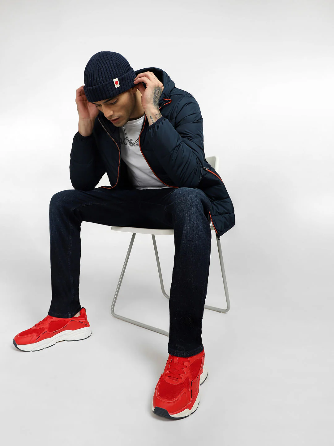 Dark Blue Low Rise Glenn Slim Fit Jeans