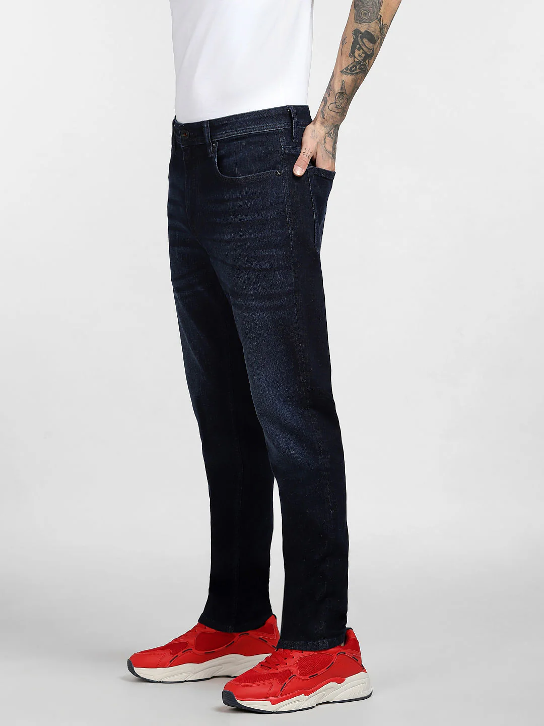 Dark Blue Low Rise Glenn Slim Fit Jeans - Image 3