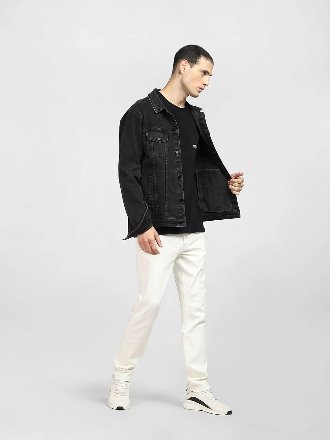 White Low Rise Glenn Slim Jeans