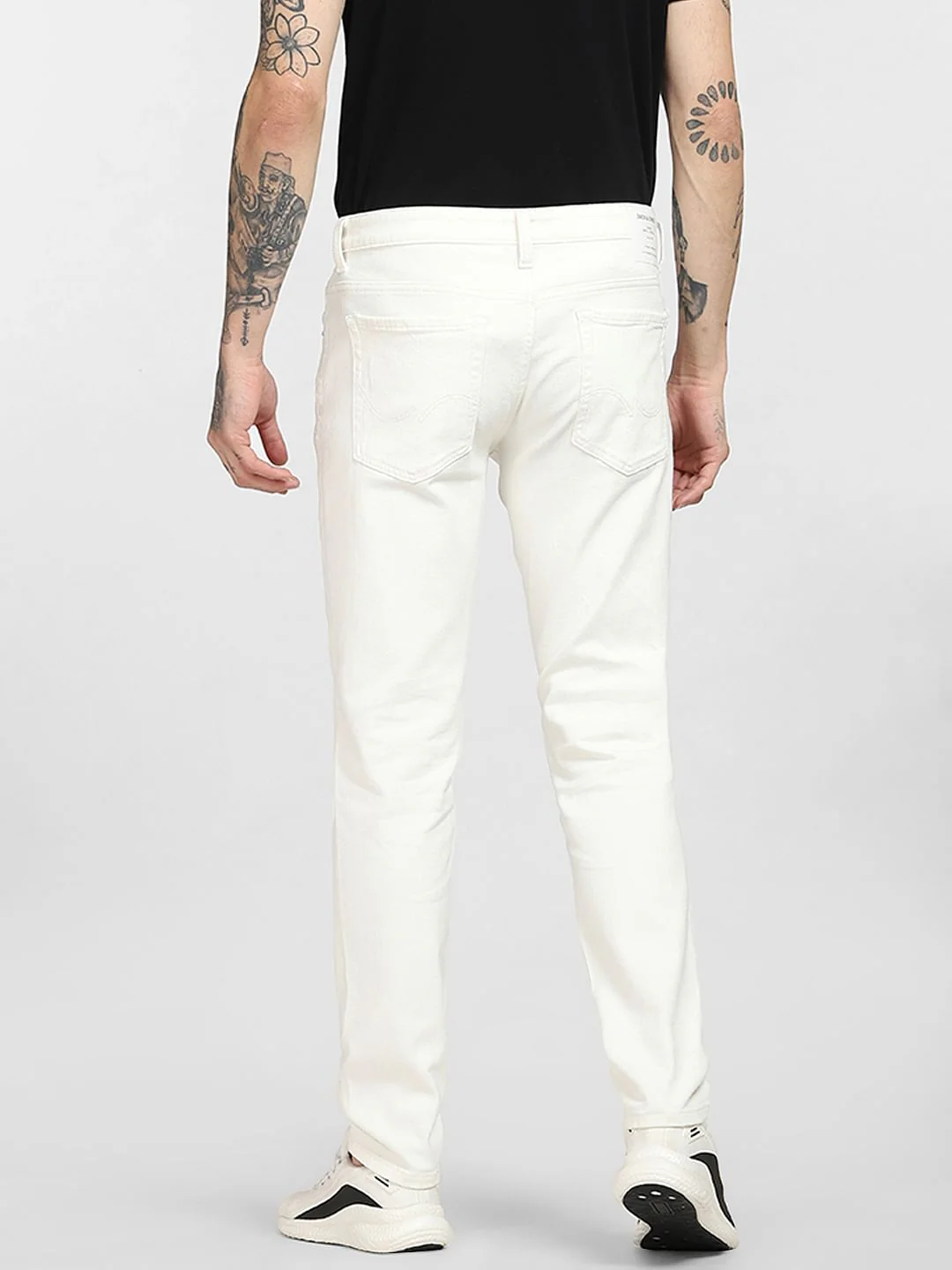 White Low Rise Glenn Slim Jeans - Image 4