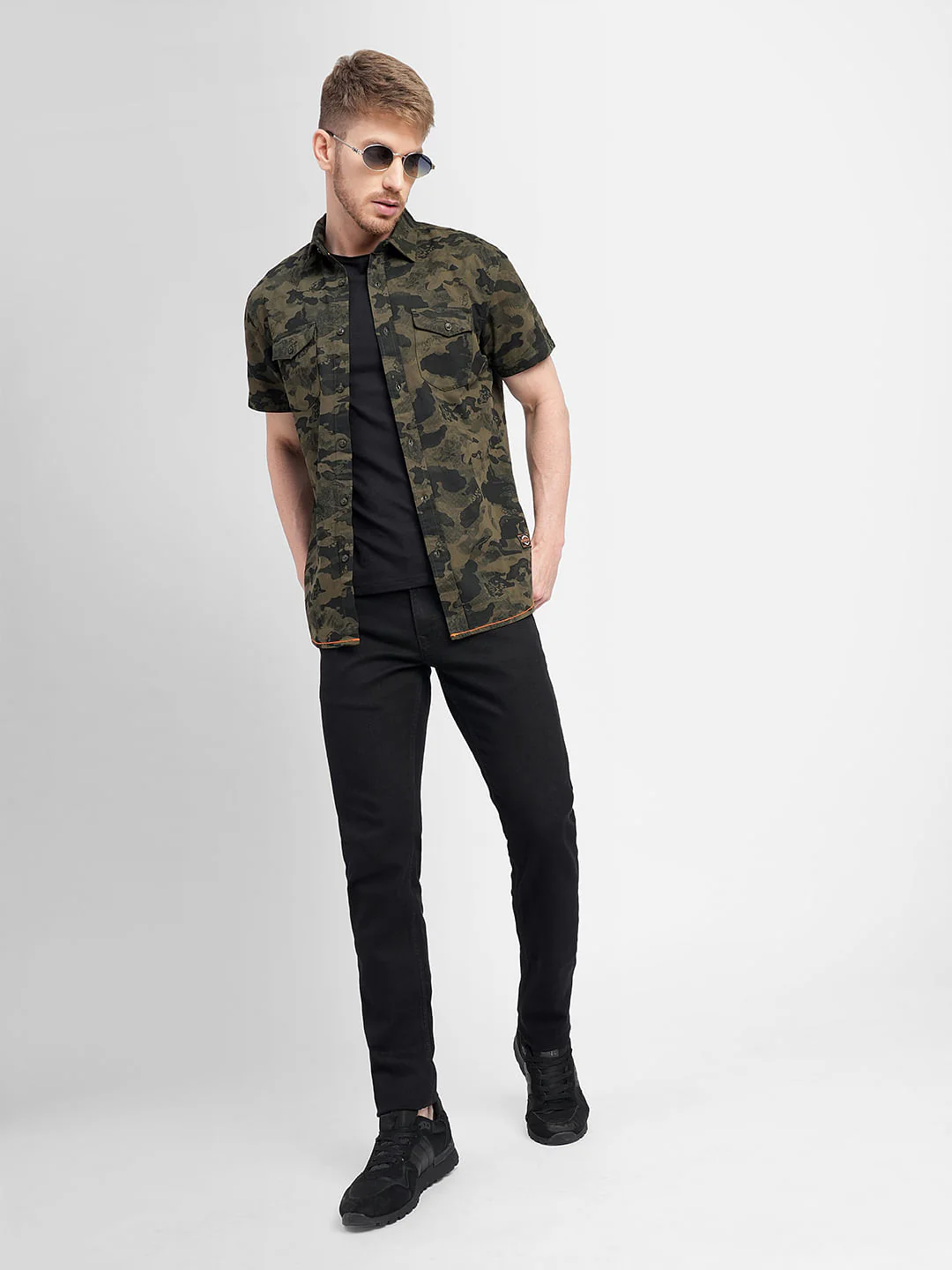 Black Low Rise Glenn Slim Fit Jeans