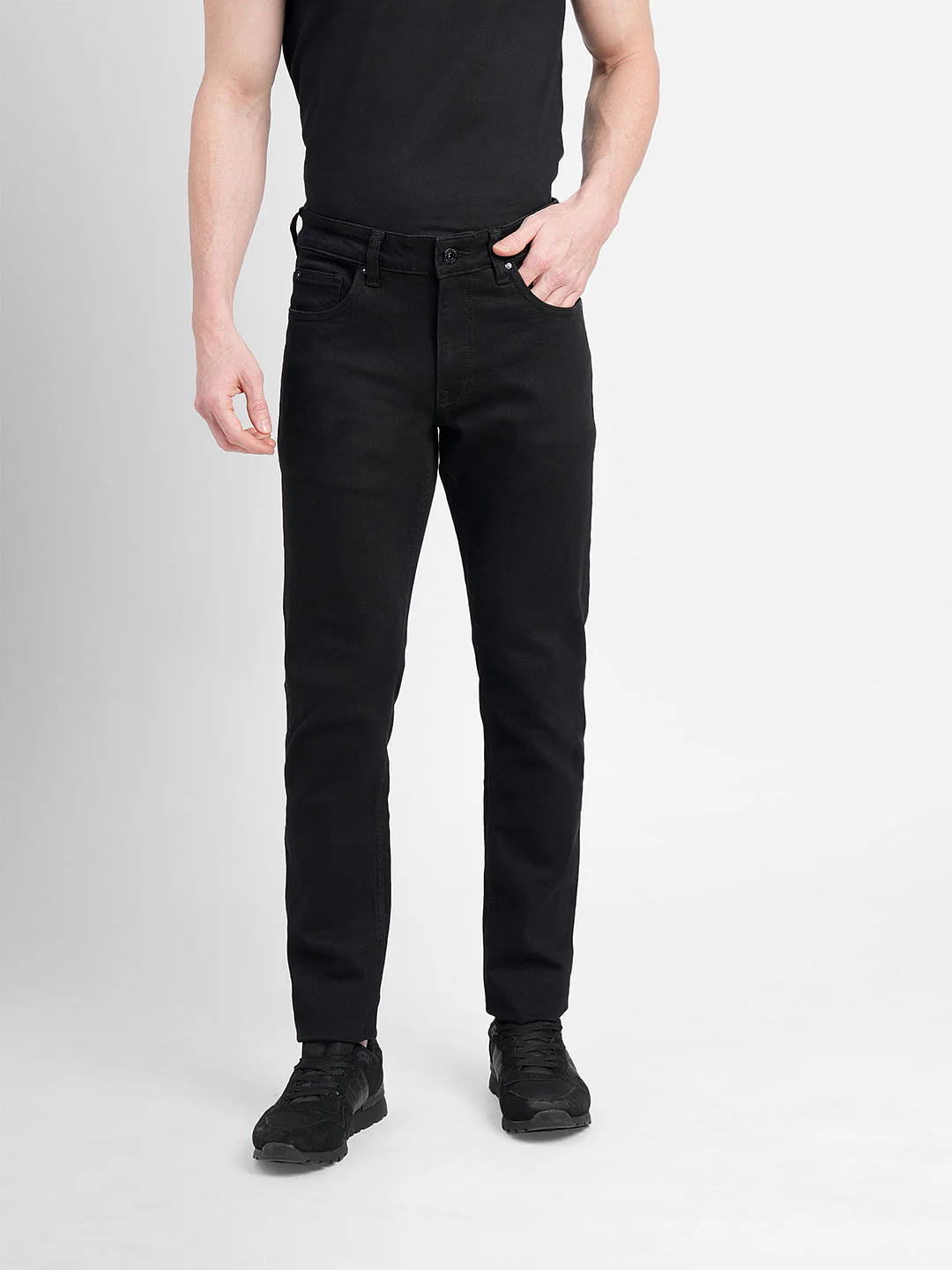 Black Low Rise Glenn Slim Fit Jeans - Image 2