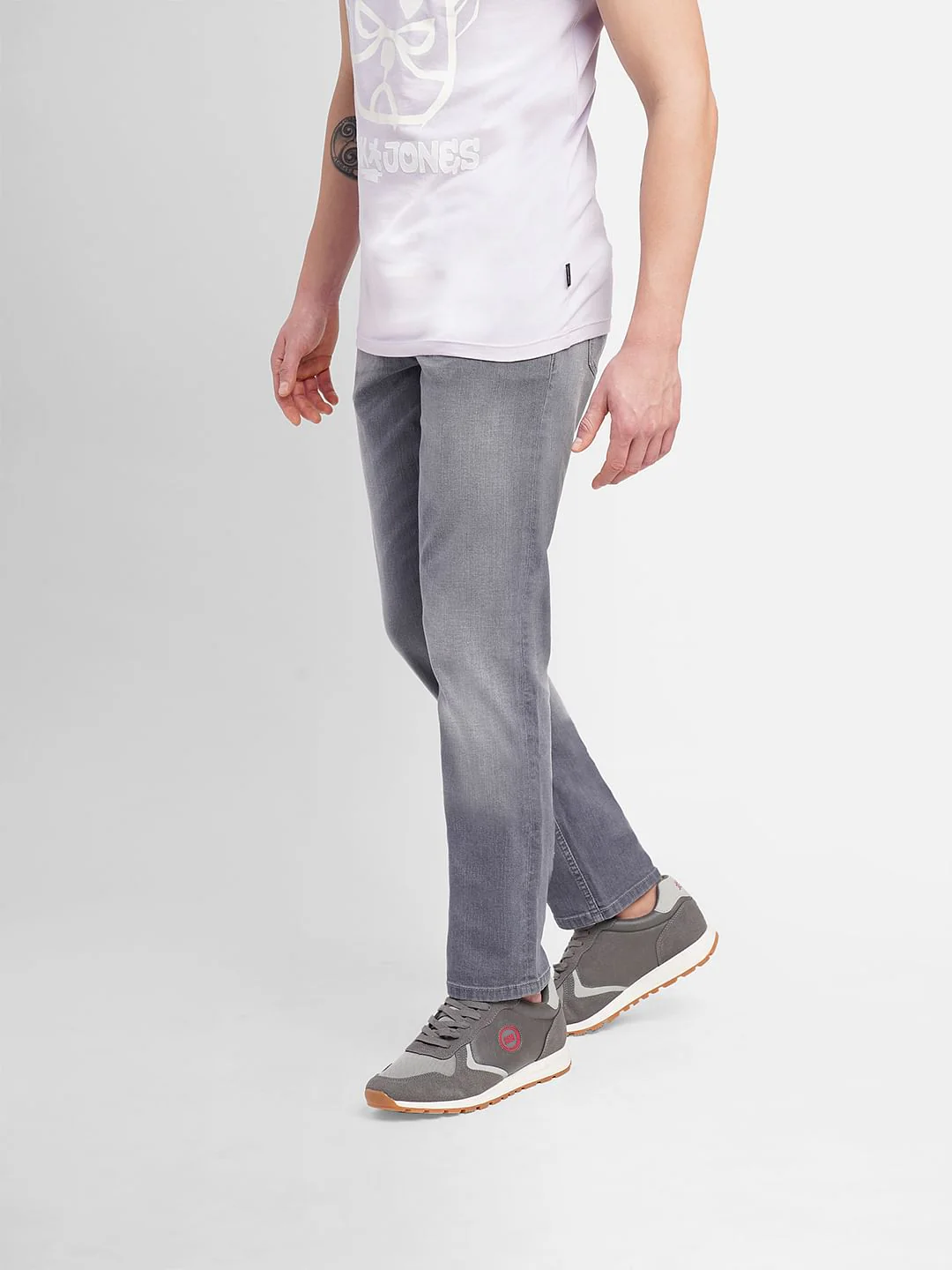 Grey Low Rise Tim Anti Fit Jeans - Image 3