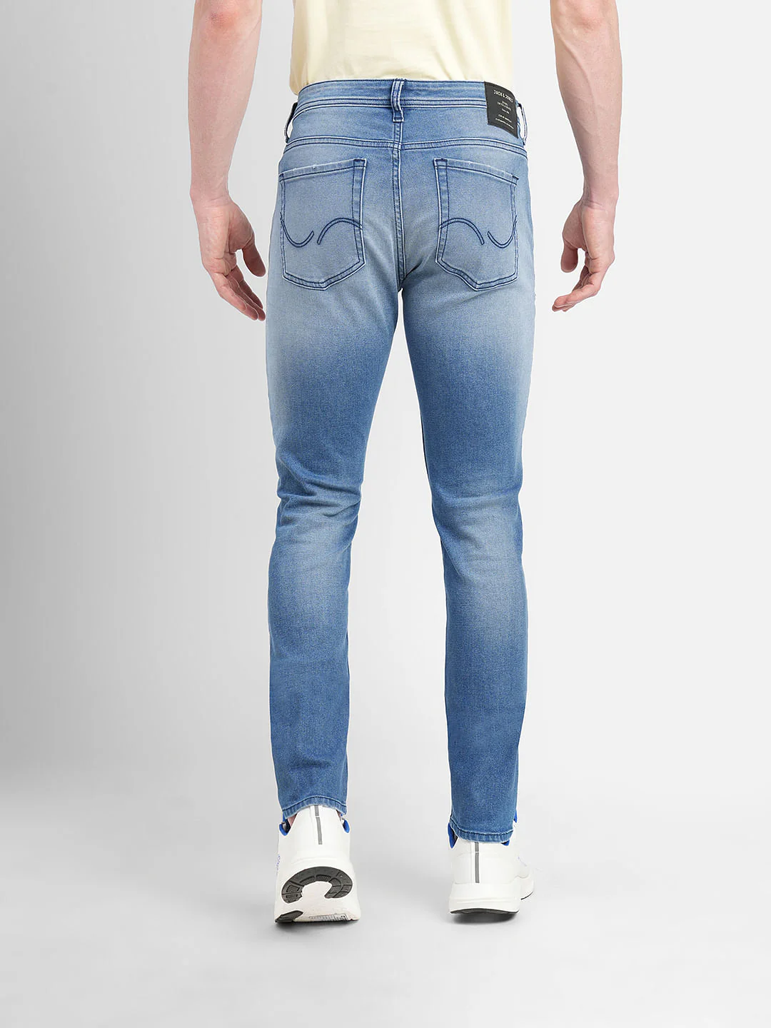 Light Blue Low Rise Distressed Liam Skinny Jeans - Image 4