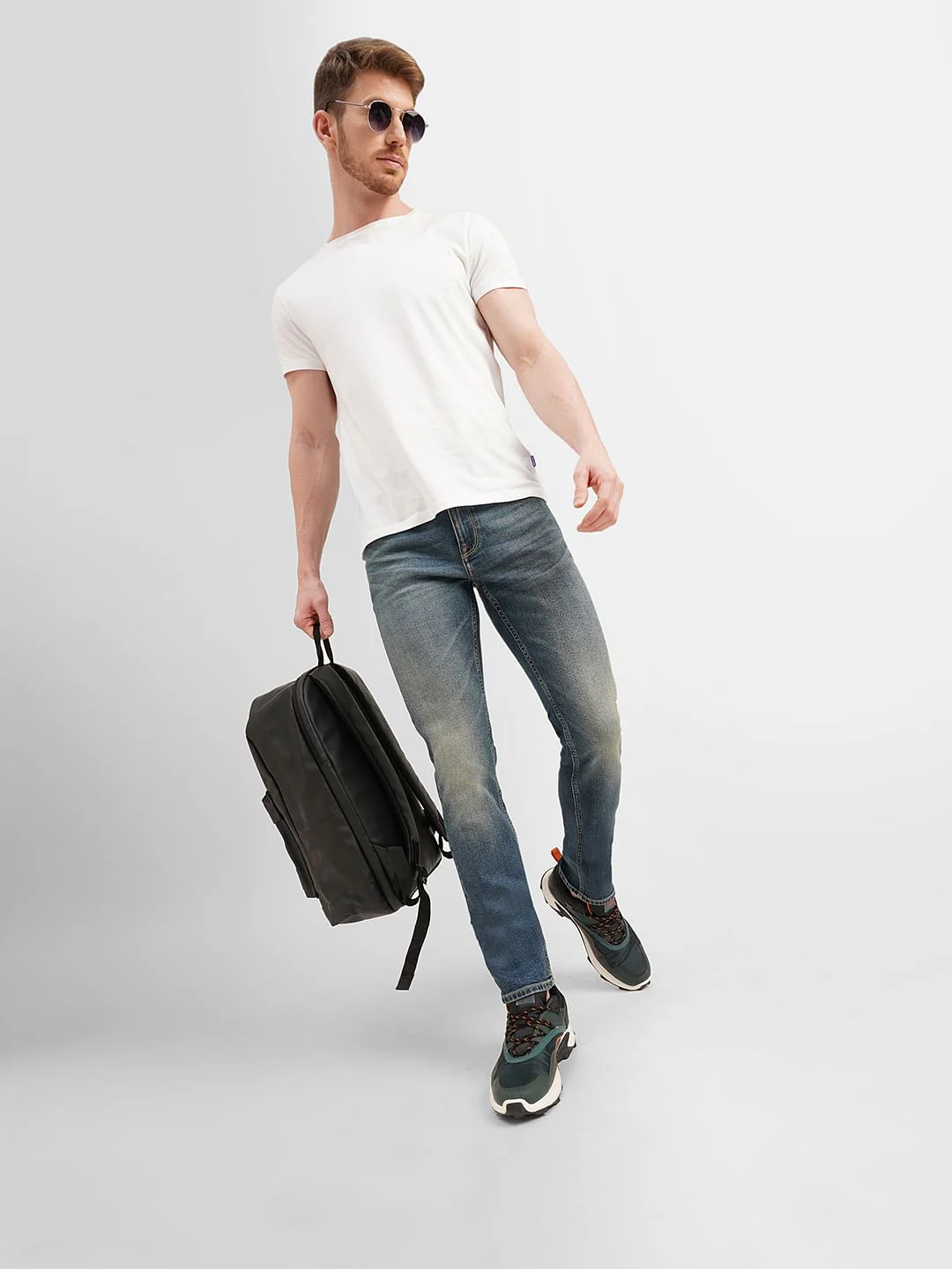 Blue Low Rise Tim Anti Fit Jeans