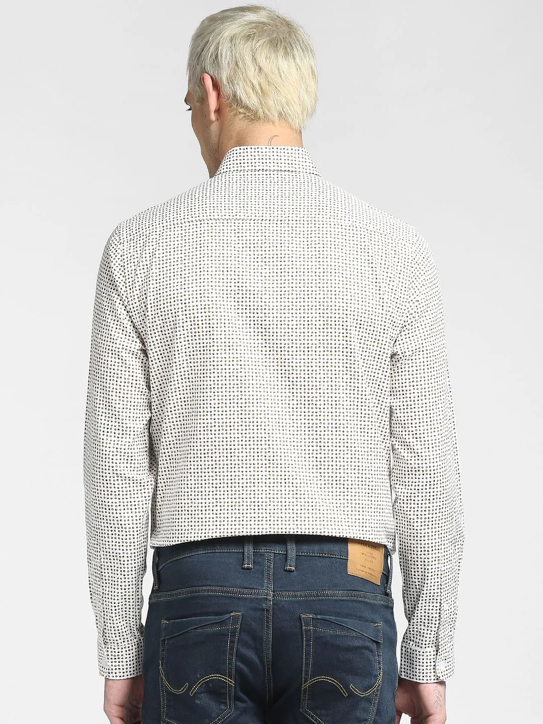 White All Over Print Full Sleeves Shirt - Image 4