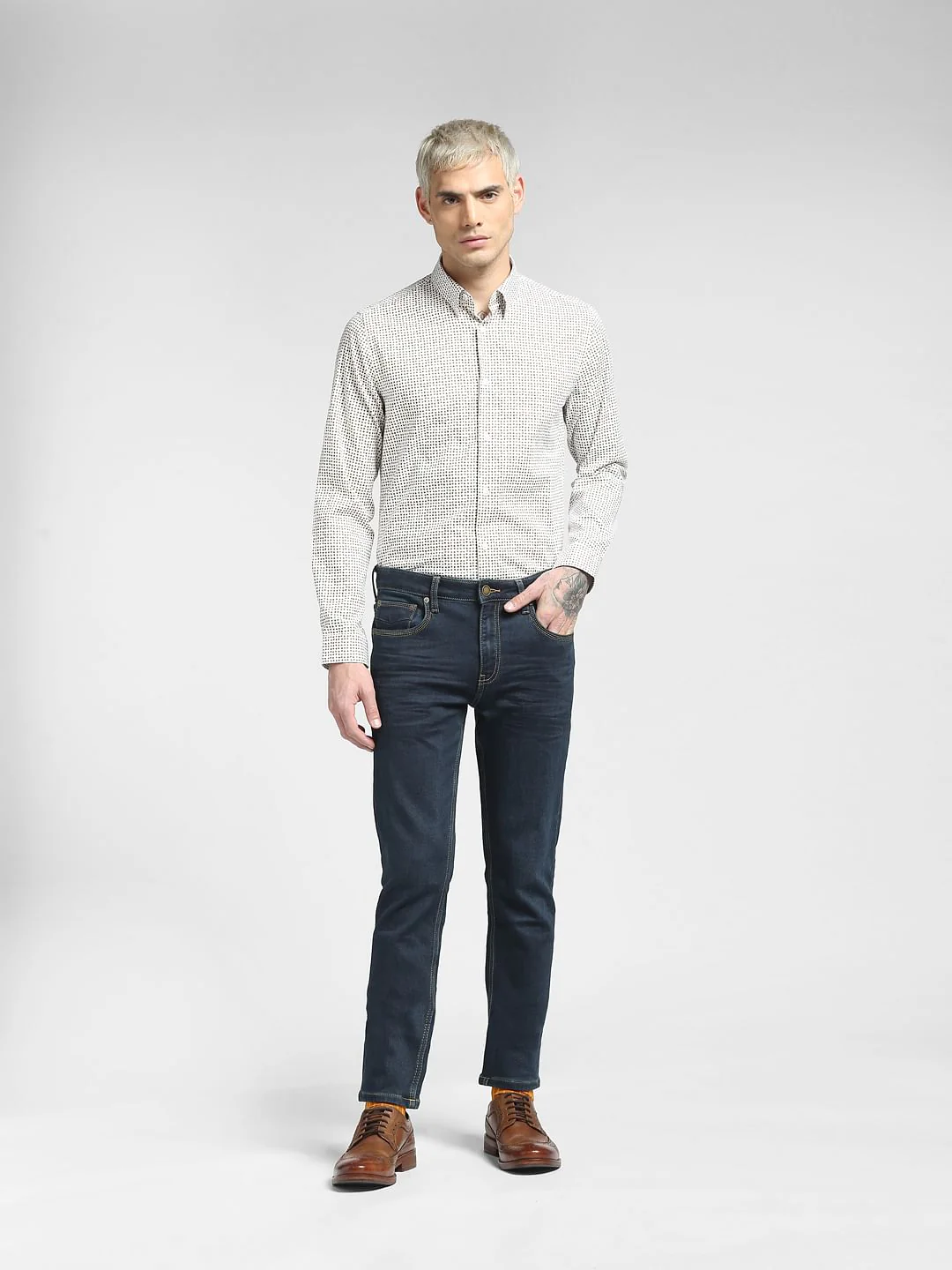 White All Over Print Full Sleeves Shirt - Image 6