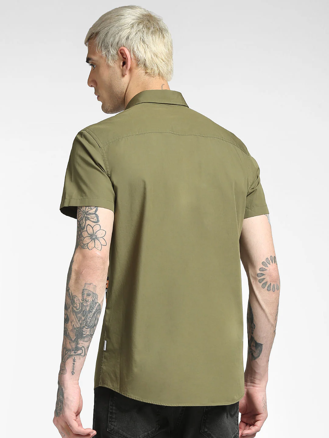 Green Oversized Half Sleeves Shirt - Image 4