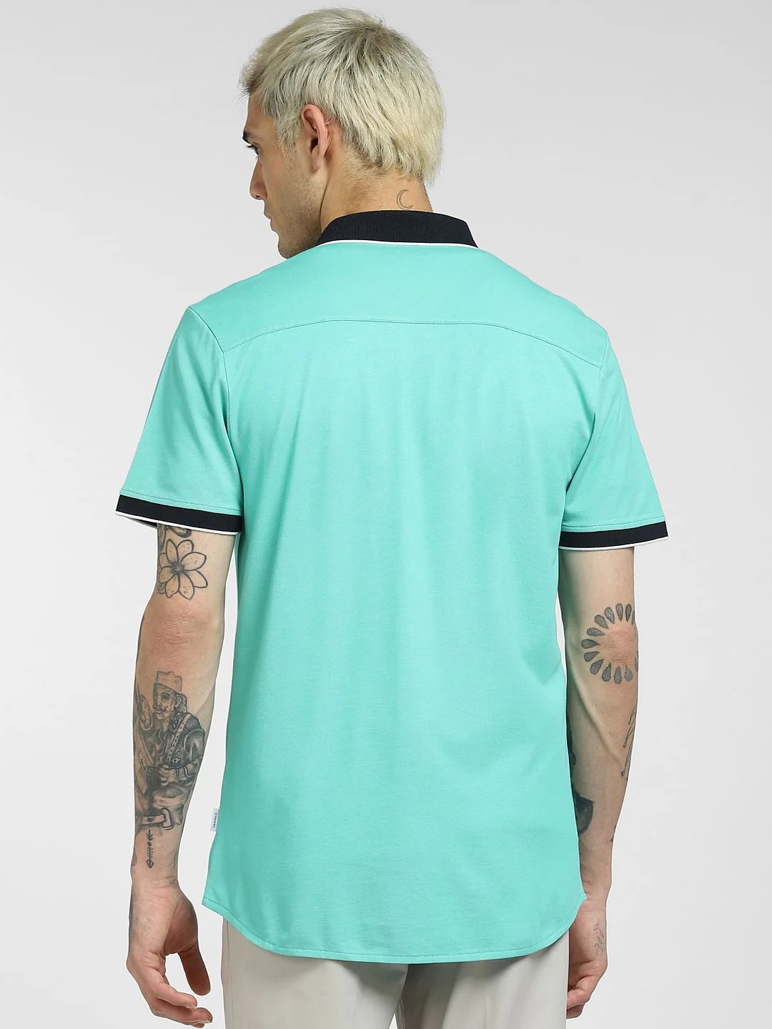 Turquoise Half Sleeves Shirt - Image 4
