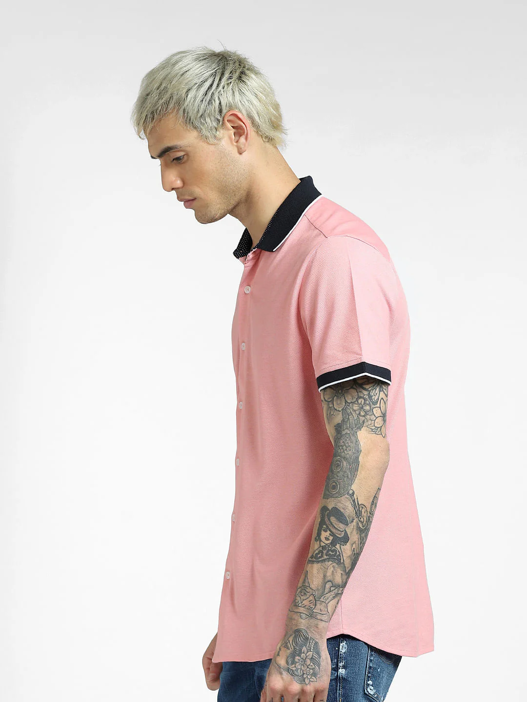 Pink Half Sleeves Shirt - Image 3