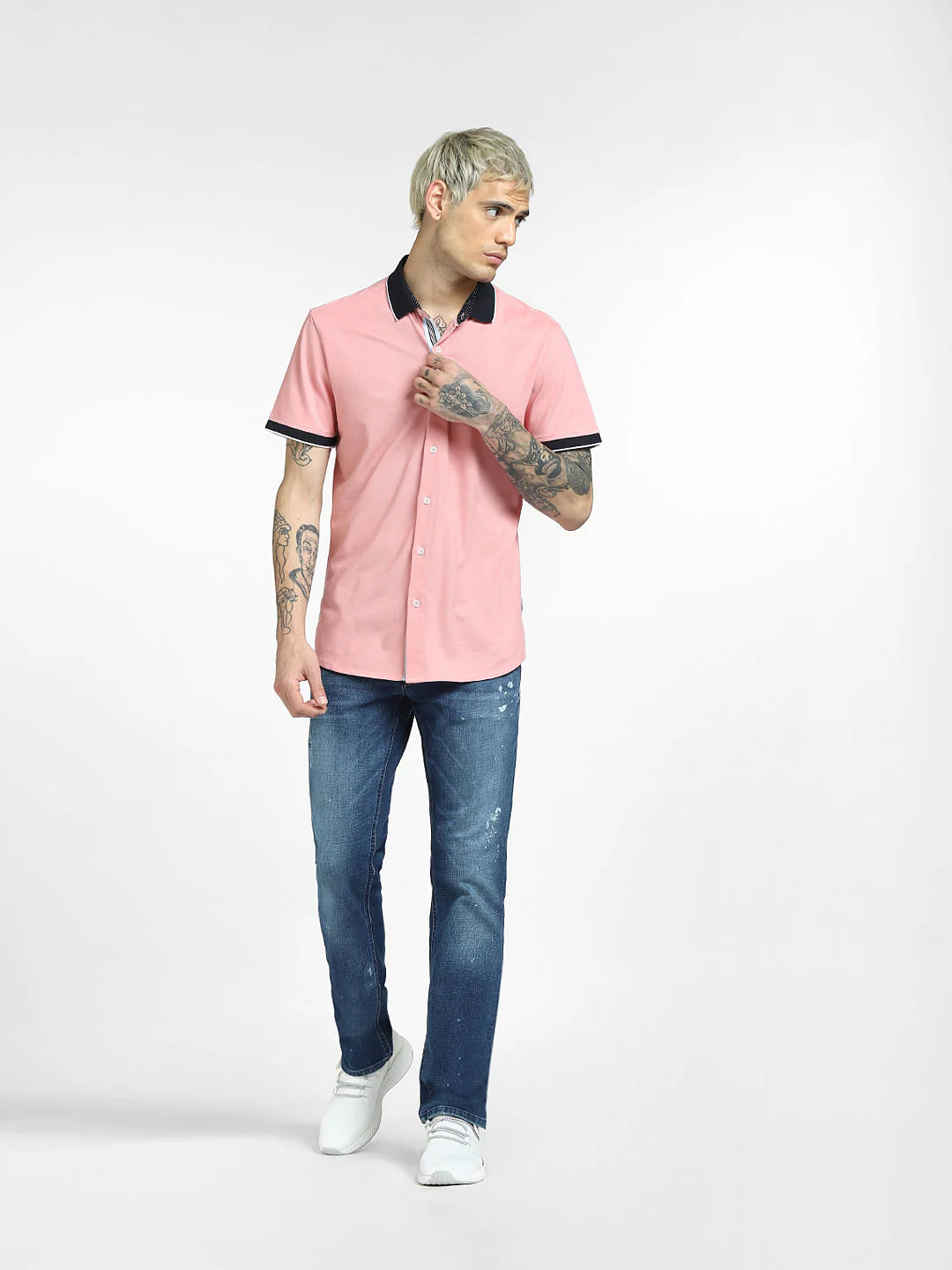 Pink Half Sleeves Shirt - Image 6
