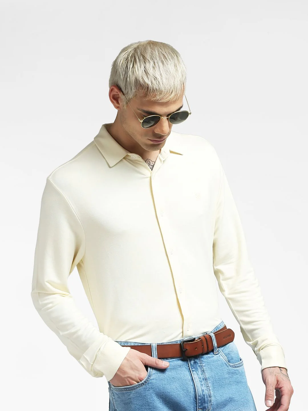 Yellow Full Sleeves Shirt