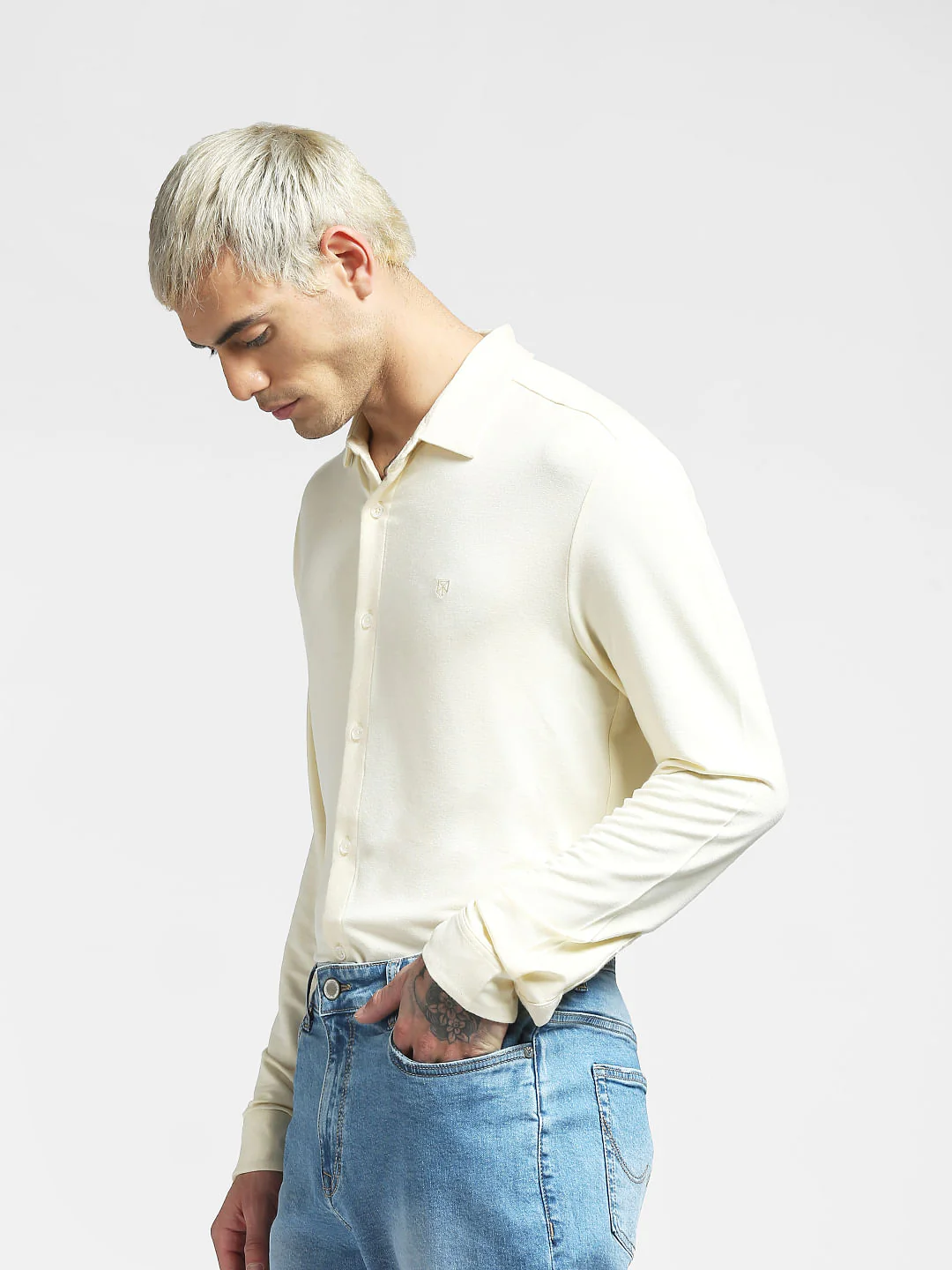 Yellow Full Sleeves Shirt - Image 3