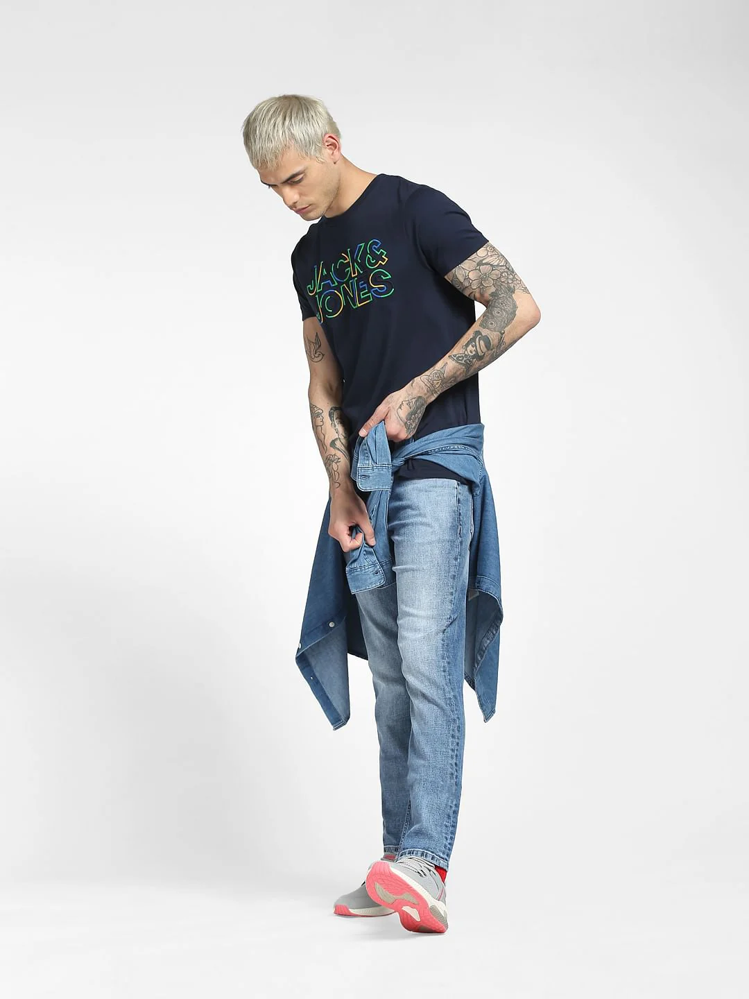 Blue Low Rise Glenn Slim Jeans