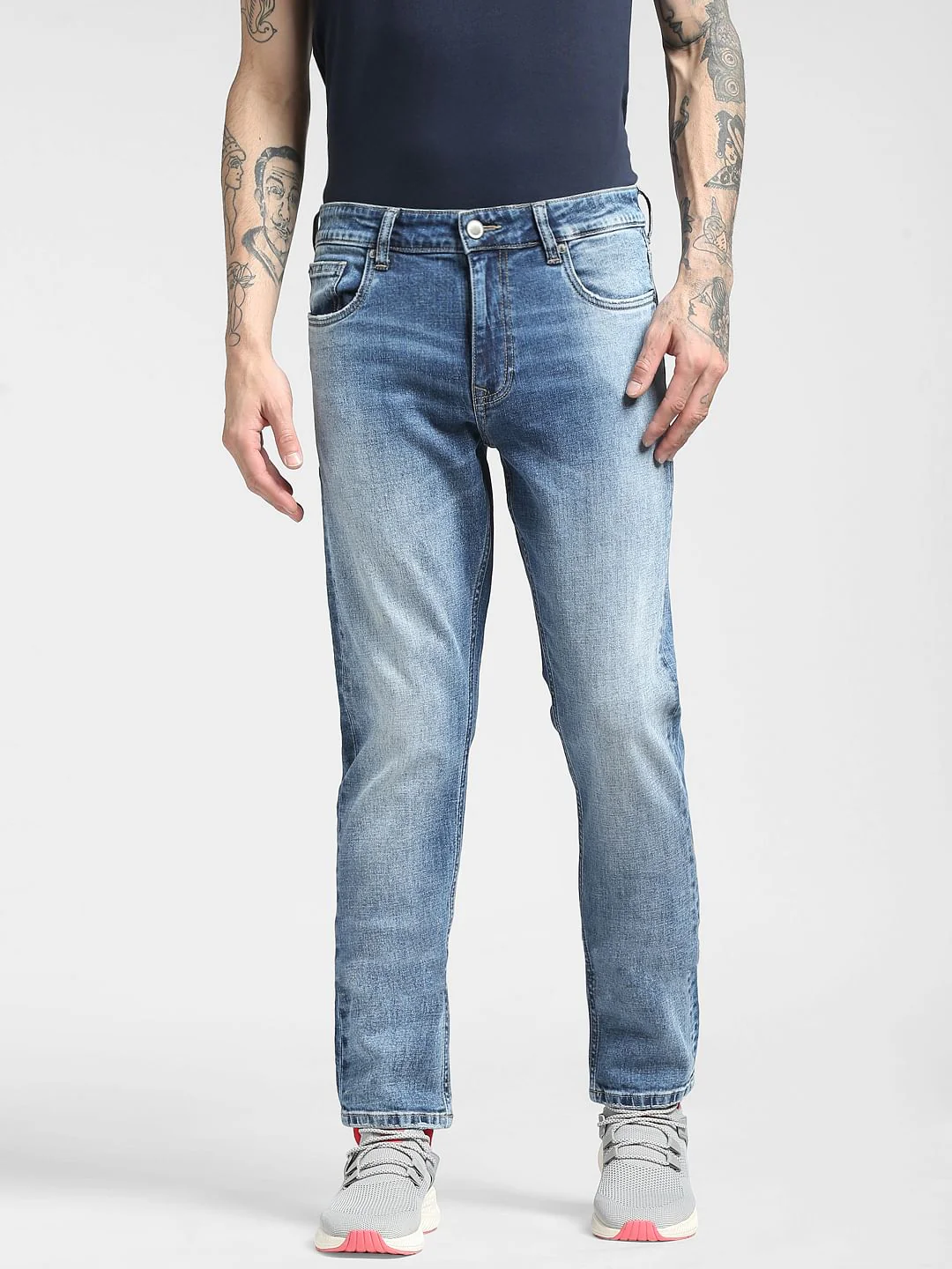 Blue Low Rise Glenn Slim Jeans - Image 2