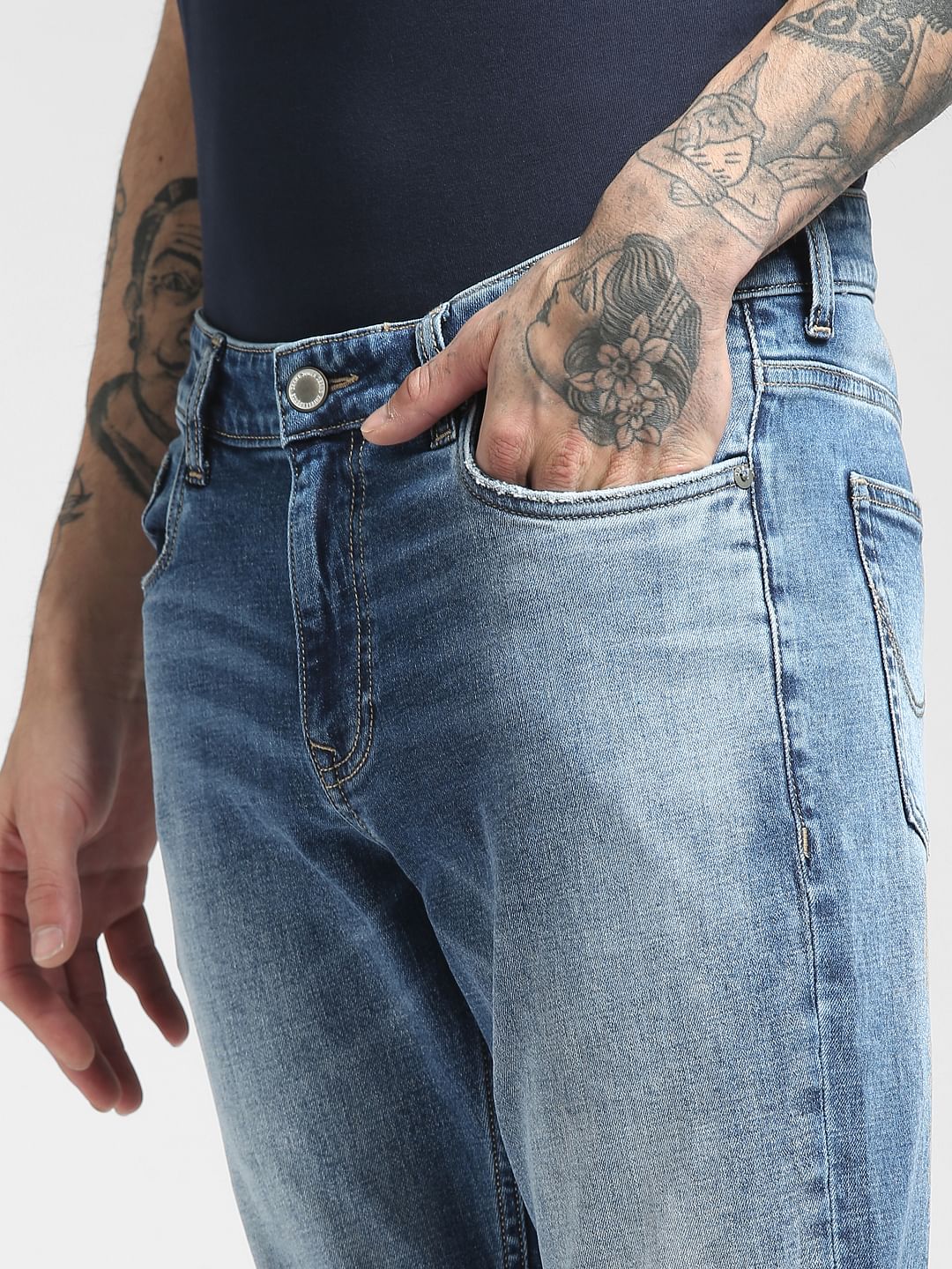 Blue Low Rise Glenn Slim Jeans - Image 5