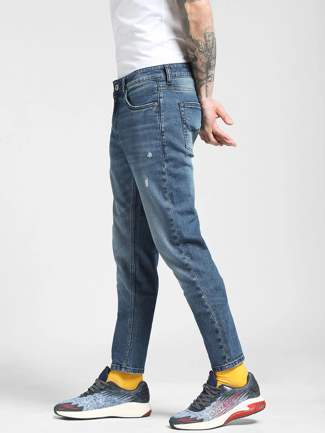 Blue Low Rise Ben Skinny Jeans - Image 3