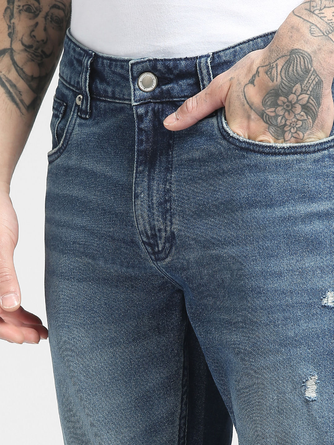 Blue Low Rise Ben Skinny Jeans - Image 5