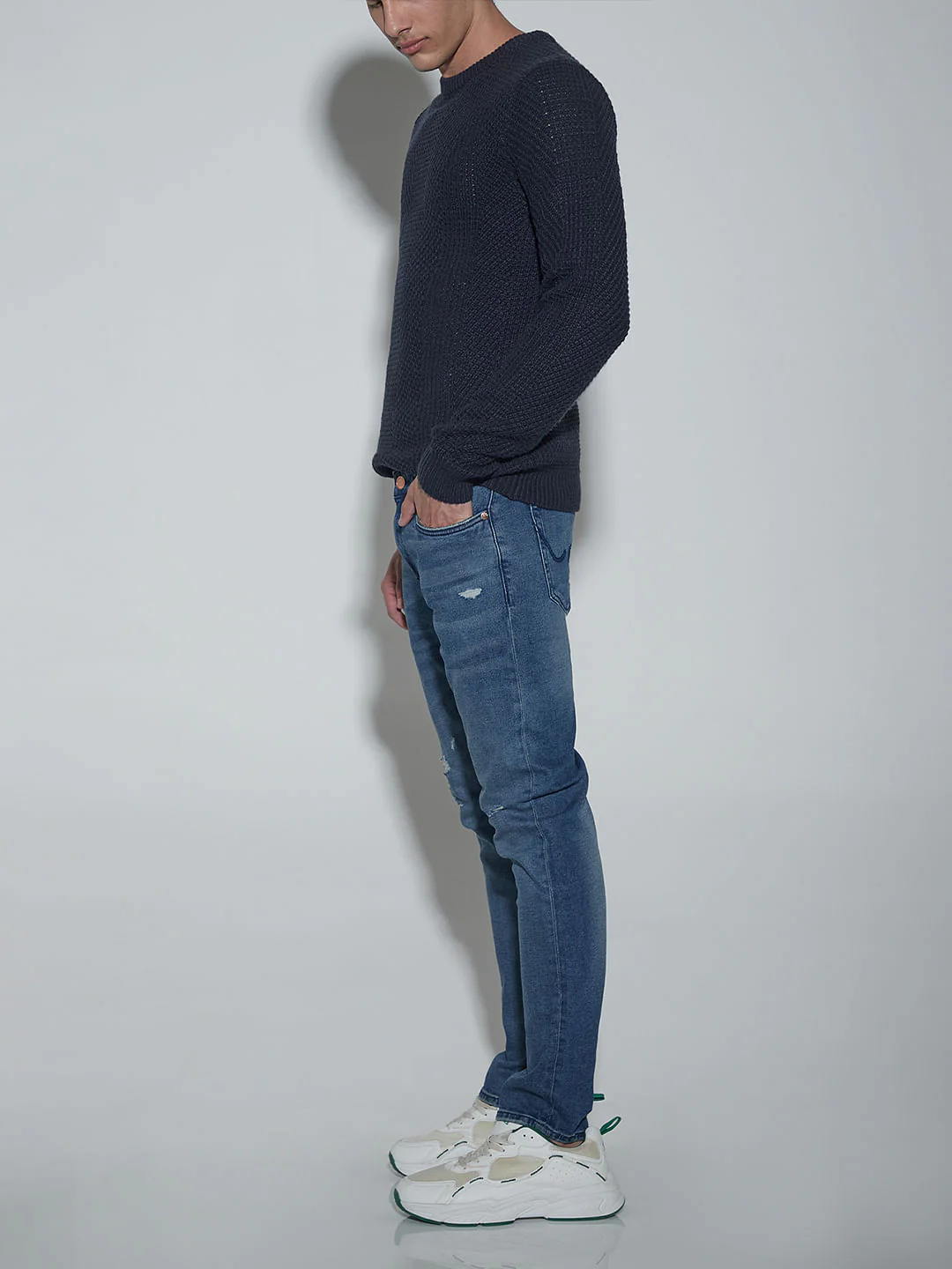 Blue Low Rise Ben Skinny Jeans - Image 3
